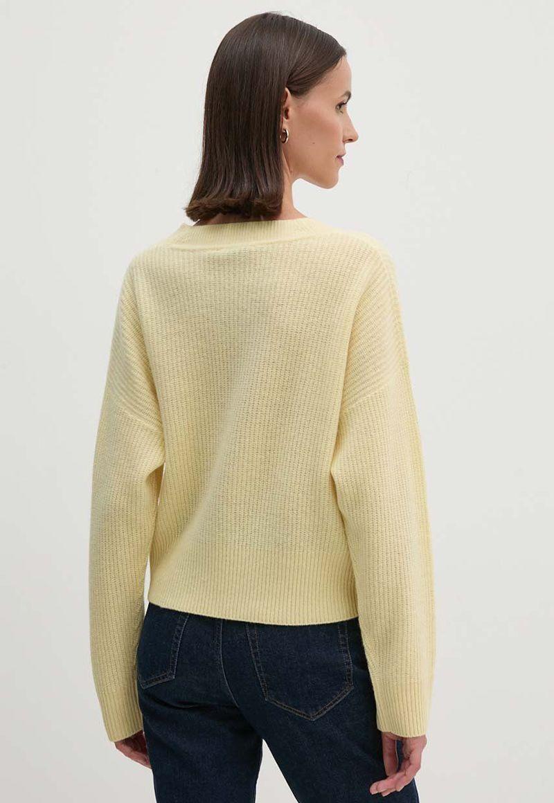 Sweater Cuello V Dos Bolsillos Amarillo Tommy Hilfiger-2