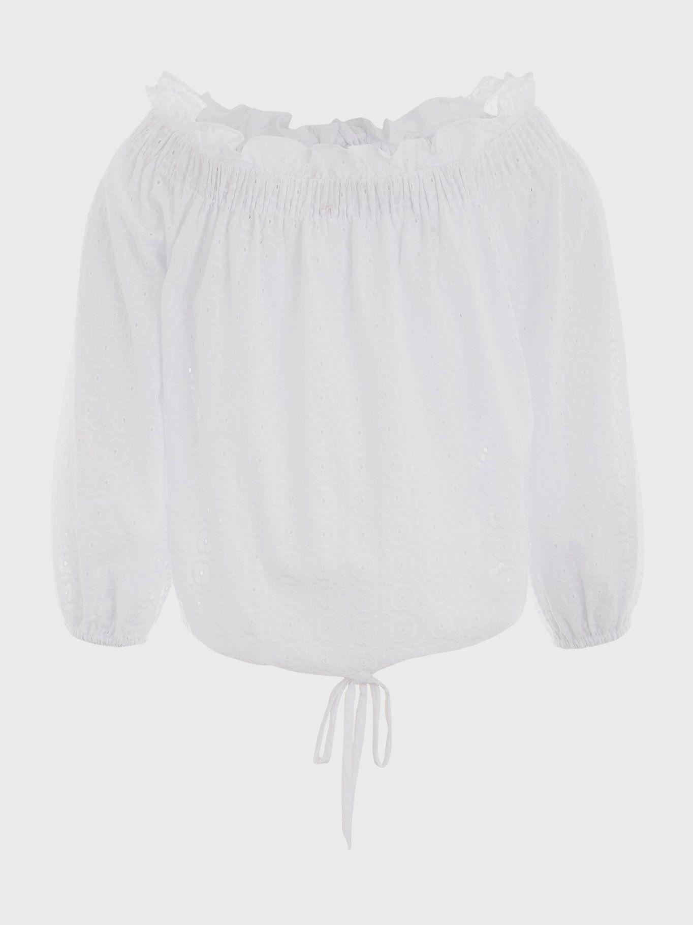 Blusa Con Vuelos Corporate Blanco Tommy Hilfiger-1