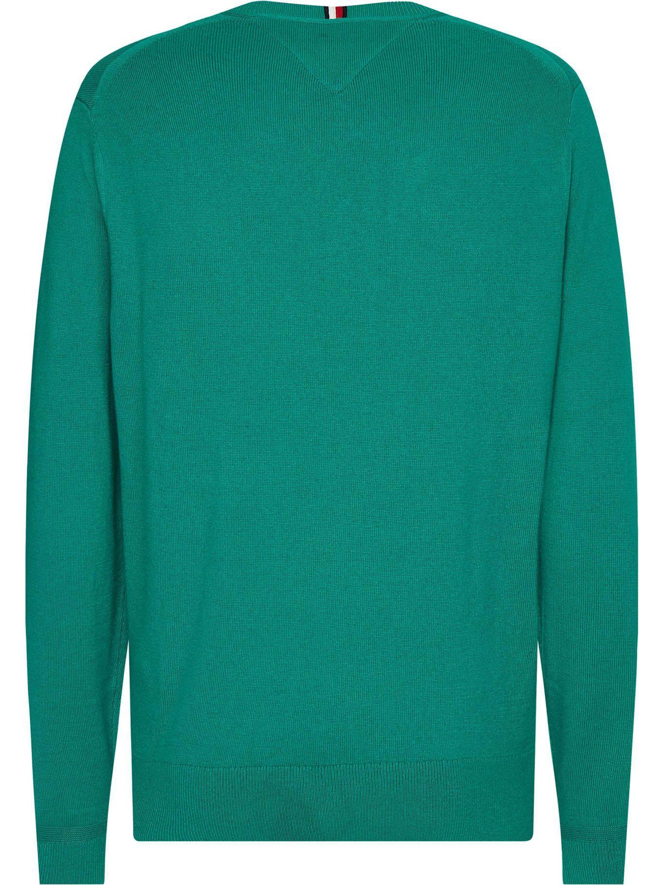 Sweater Pima Cashmere V-Neck Verde Tommy Hilfiger-1