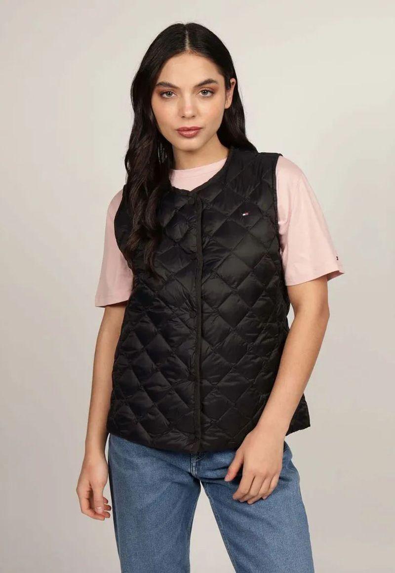 Chaqueta Acolchada Relleno Plumón Negro Tommy Hilfiger-0