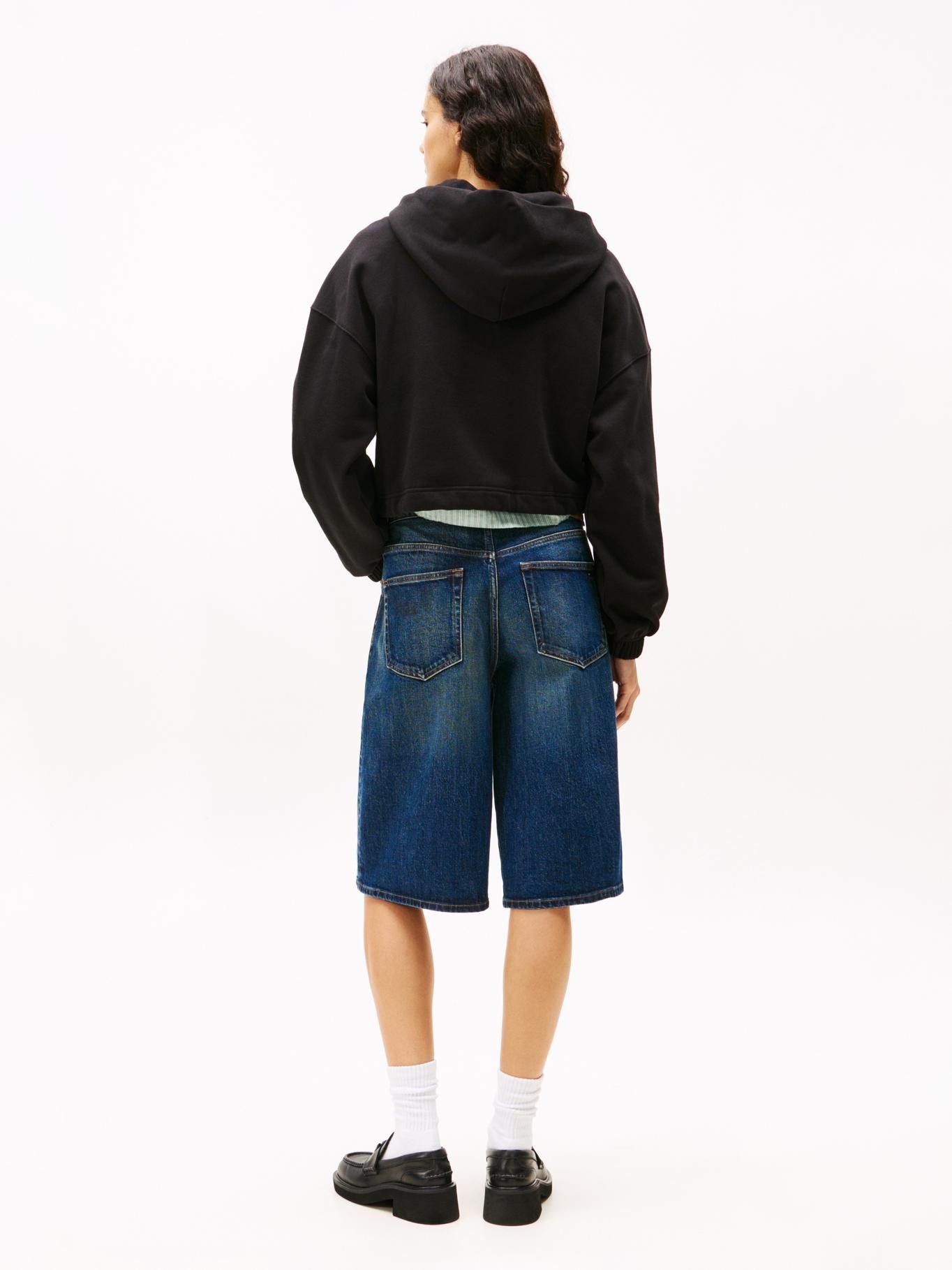 Polerón Hoodie Cropped Negro Tommy Jeans-2