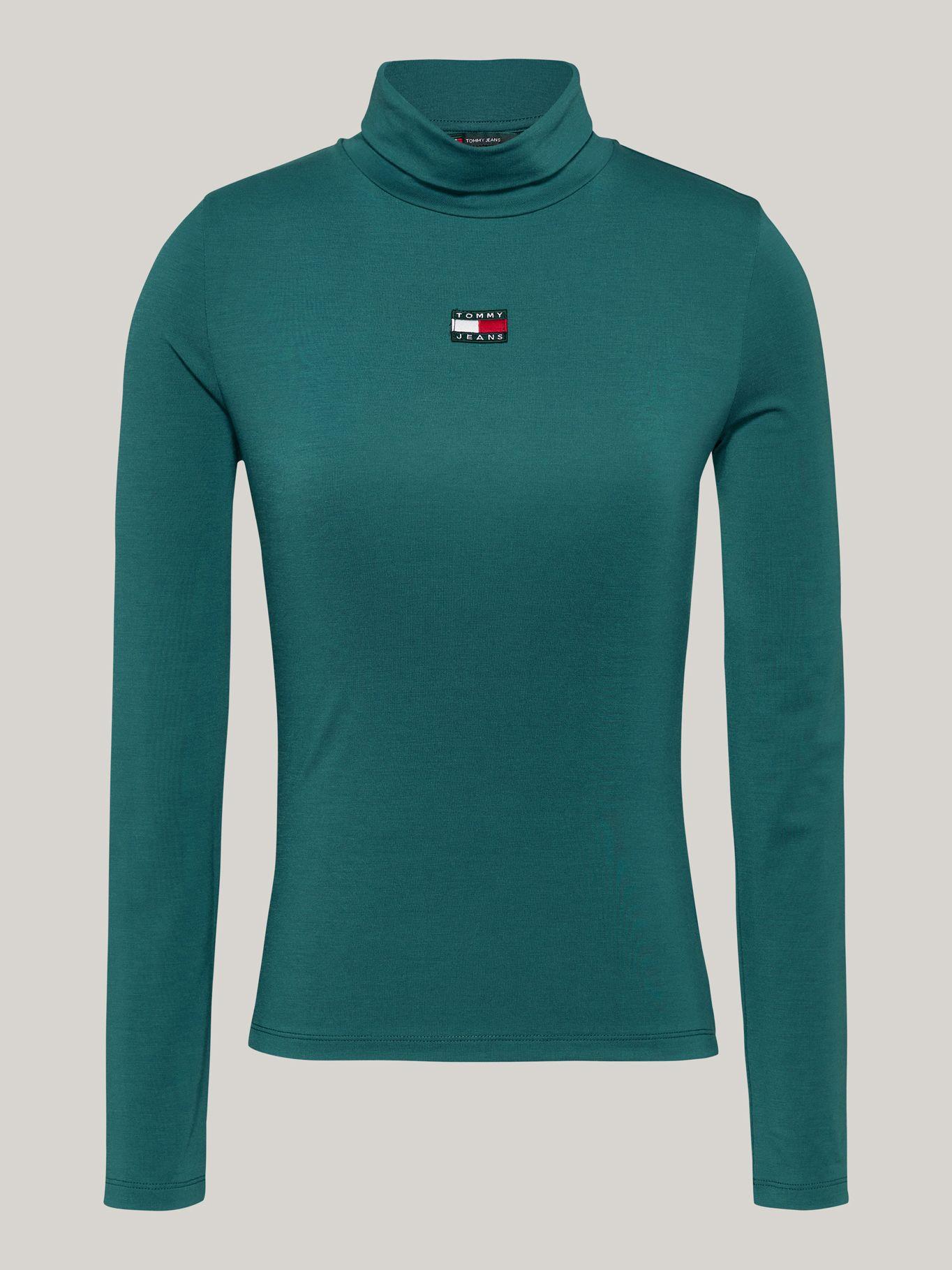 Polera Con Cuello Alto Y Logo Verde Tommy Hilfiger-4