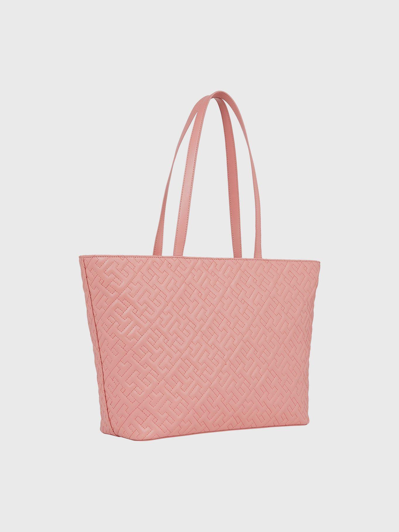 Tote Latam Monogram Th Rosado Tommy Hilfiger-1