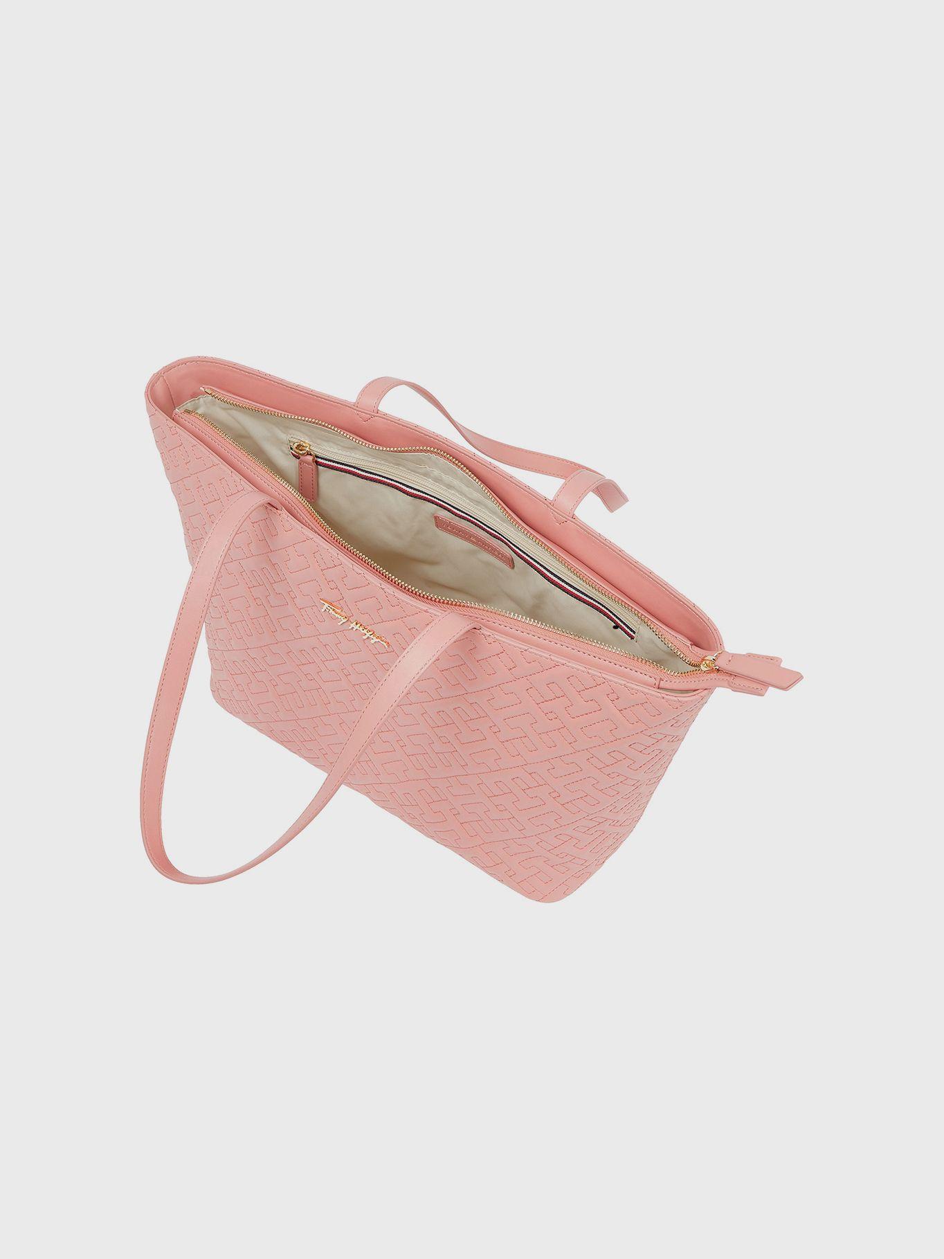 Tote Latam Monogram Th Rosado Tommy Hilfiger-2