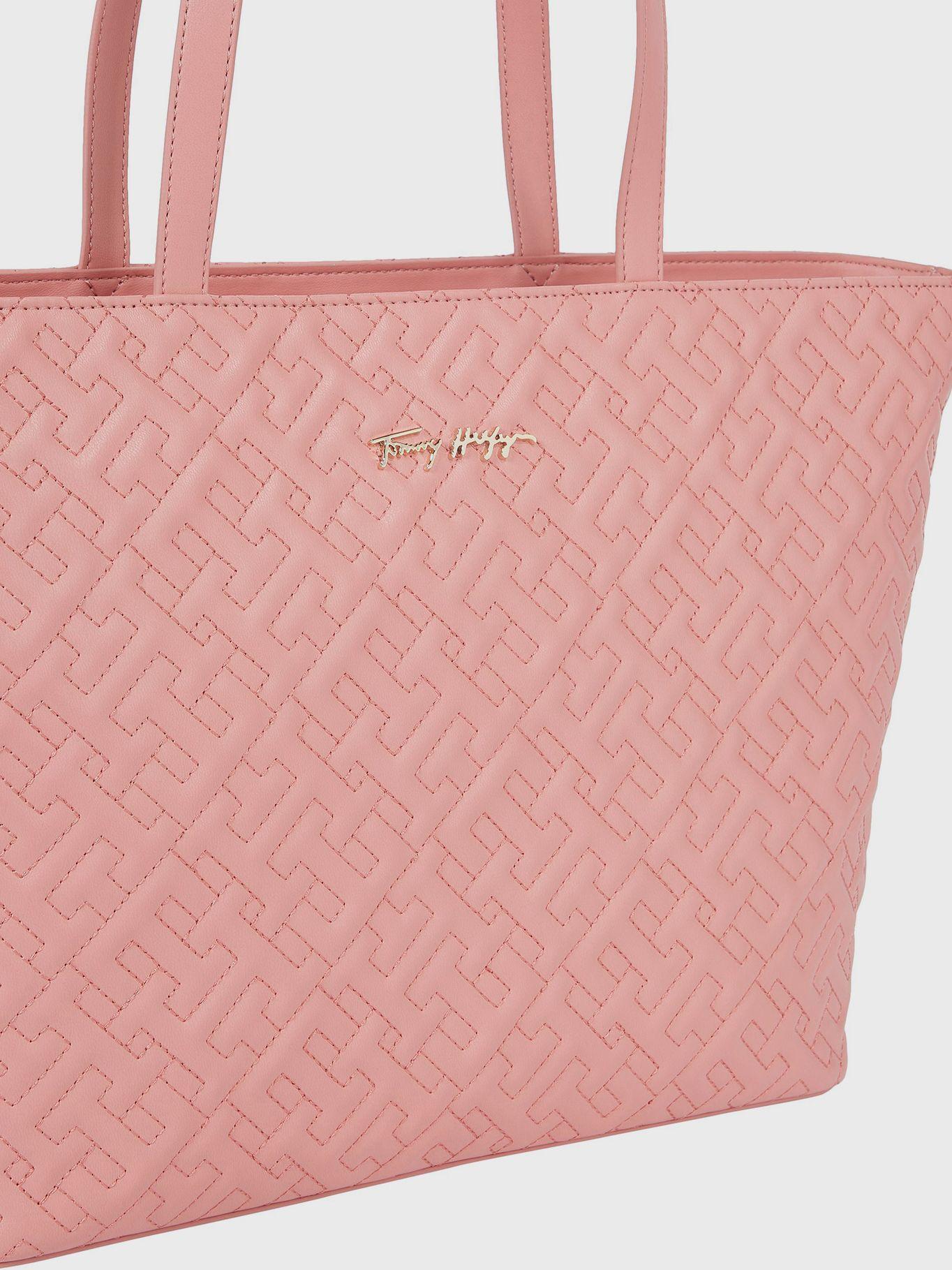 Tote Latam Monogram Th Rosado Tommy Hilfiger-3