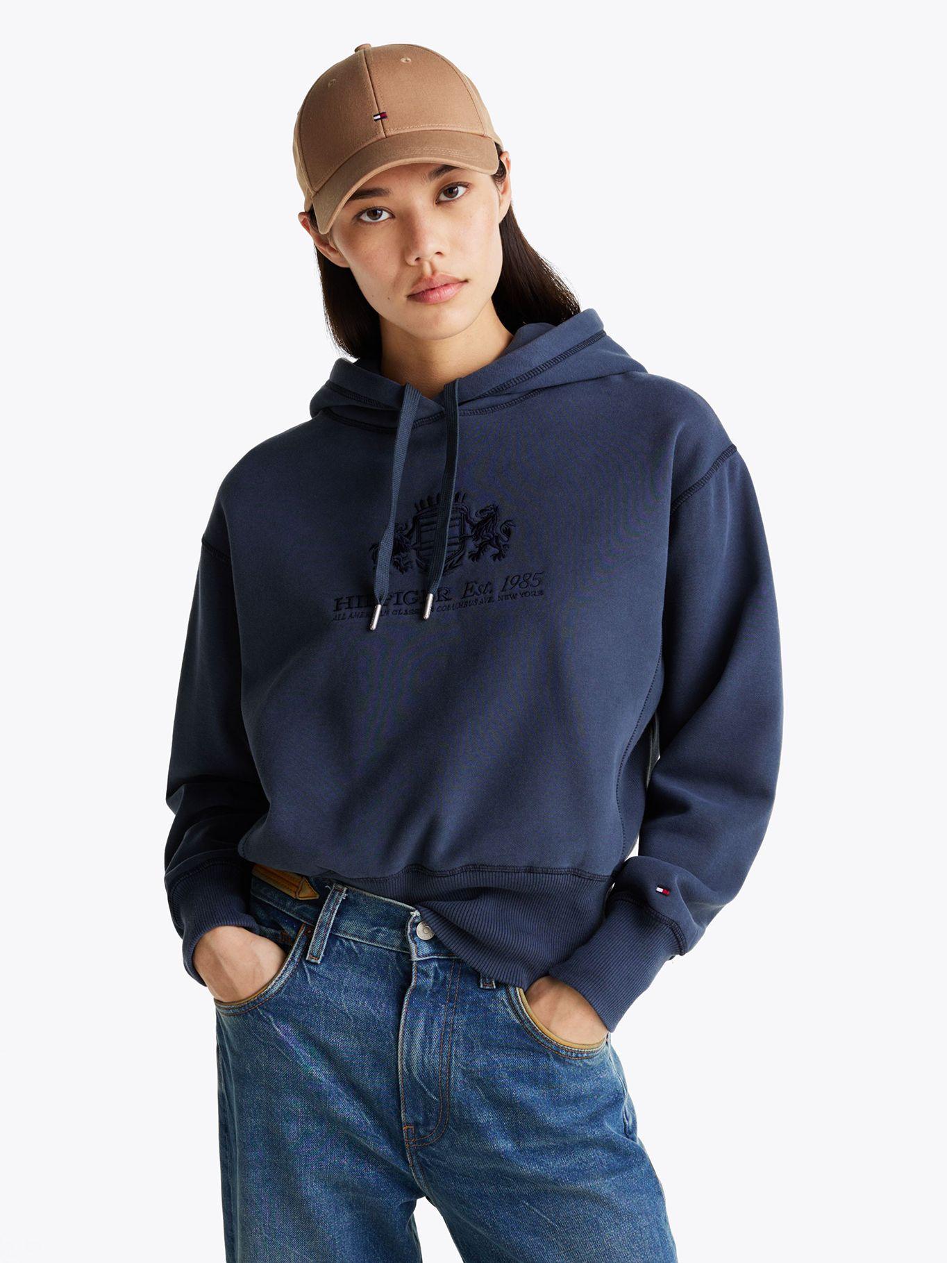 Polerón Hoodie Logo Varsity Bordado Azul Tommy Hilfiger-0