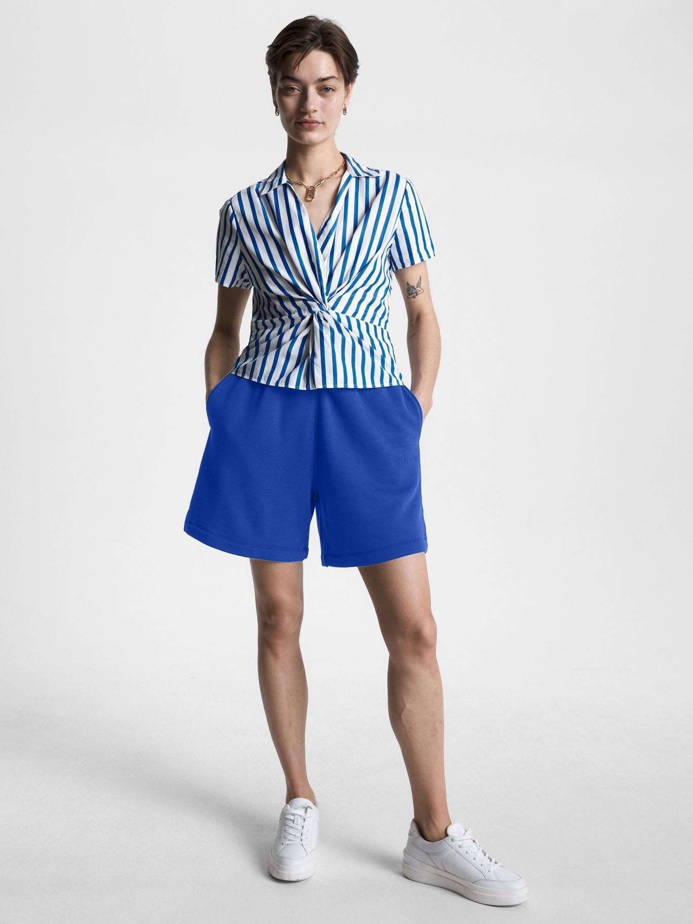 Shorts Relaxed De Algodón Azul Tommy Hilfiger-1