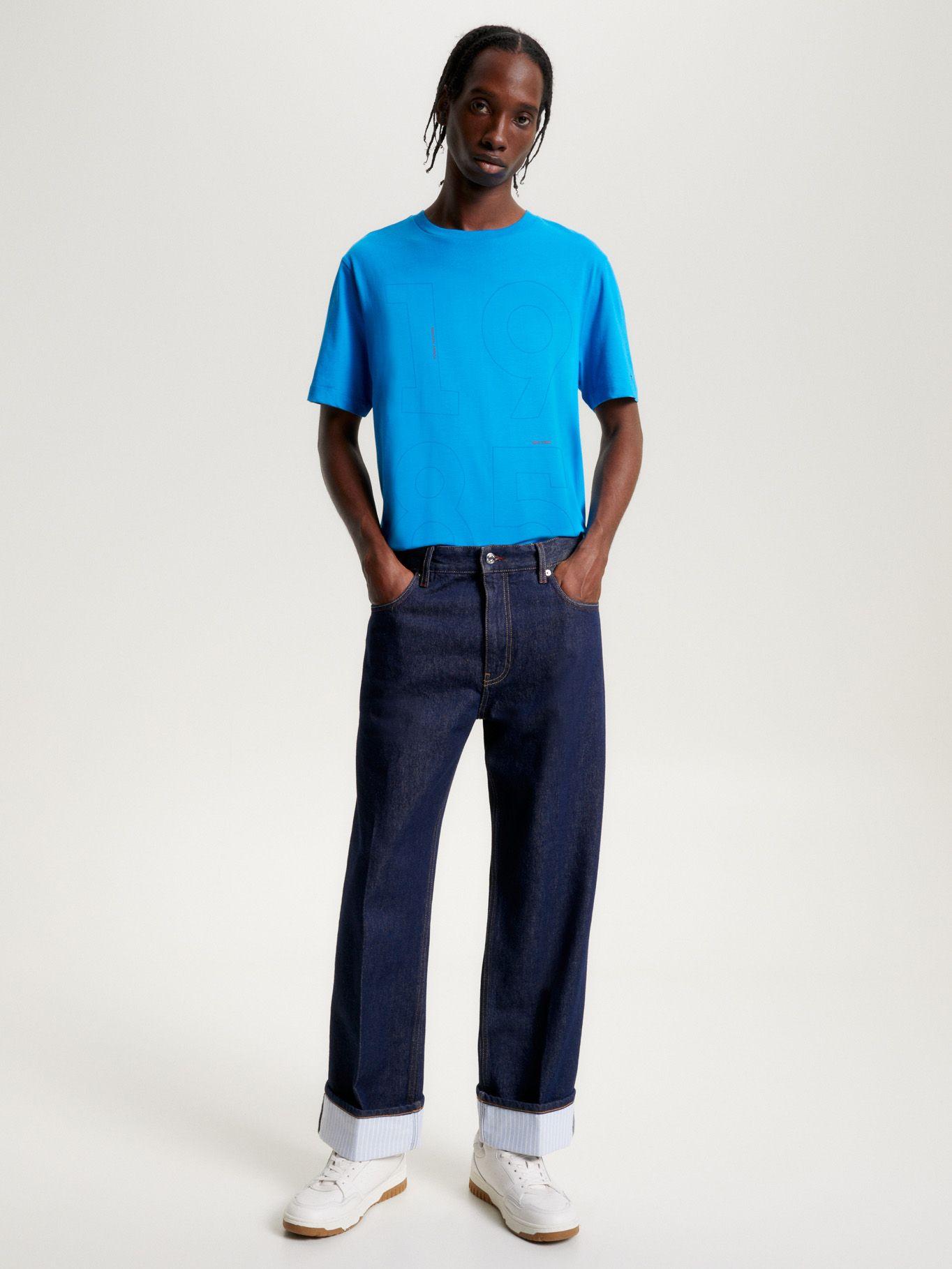 Polera Modern Graphic Logo Celeste Tommy Hilfiger-1