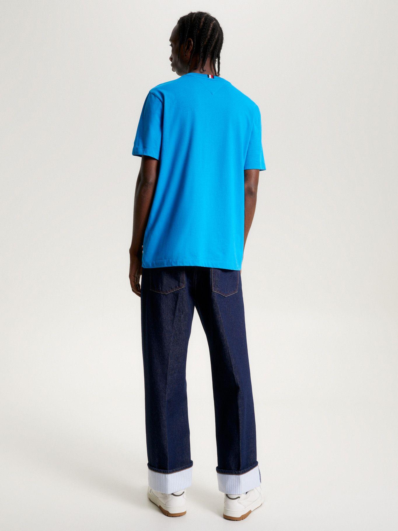 Polera Modern Graphic Logo Celeste Tommy Hilfiger-2