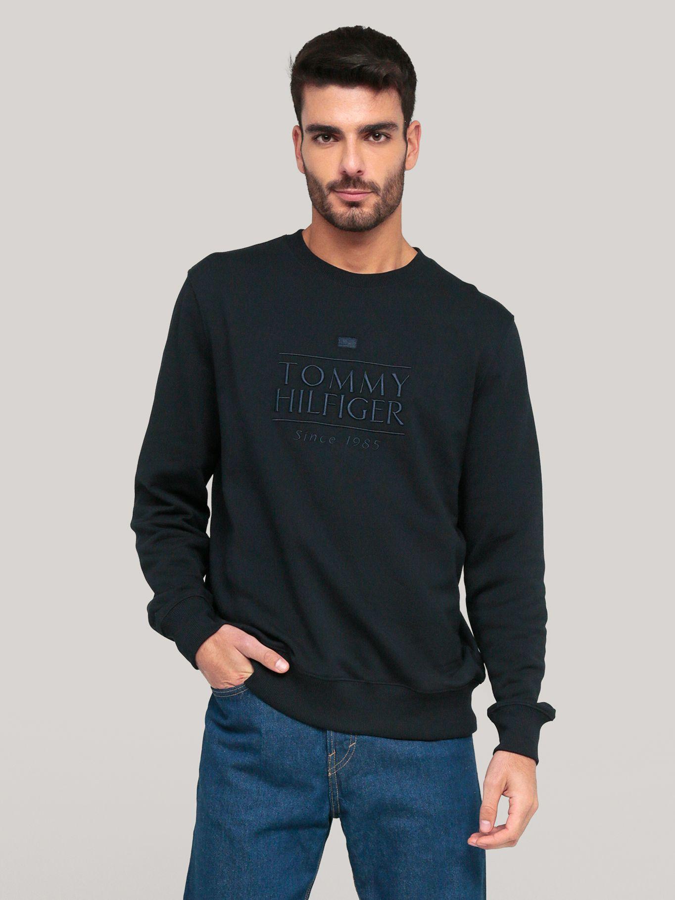 Polerón Con Logo Bordado Tommy Hilfiger Azul-0