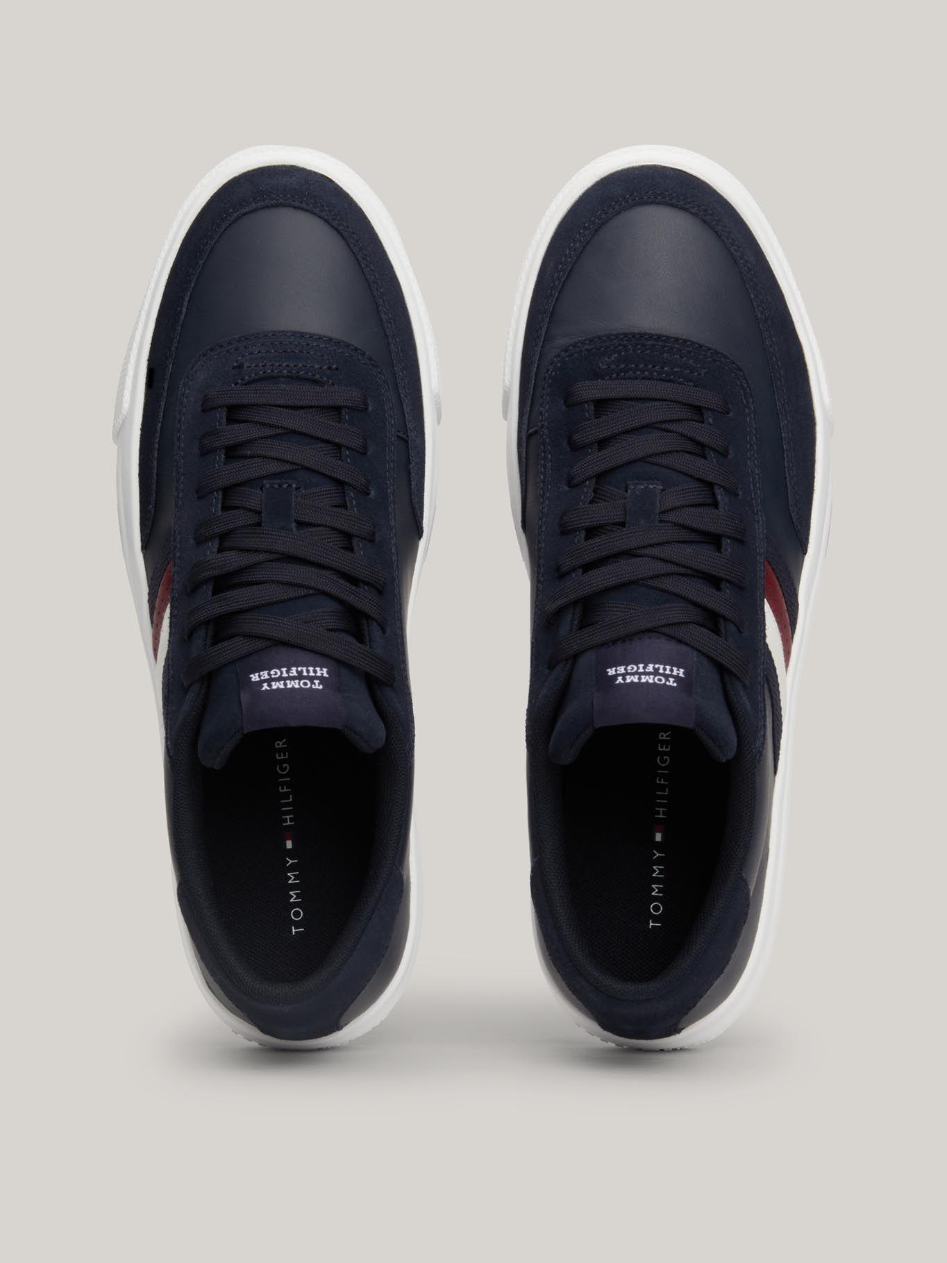 Zapatilla De Cuero Global Stripe Azul Tommy Hilfiger-2