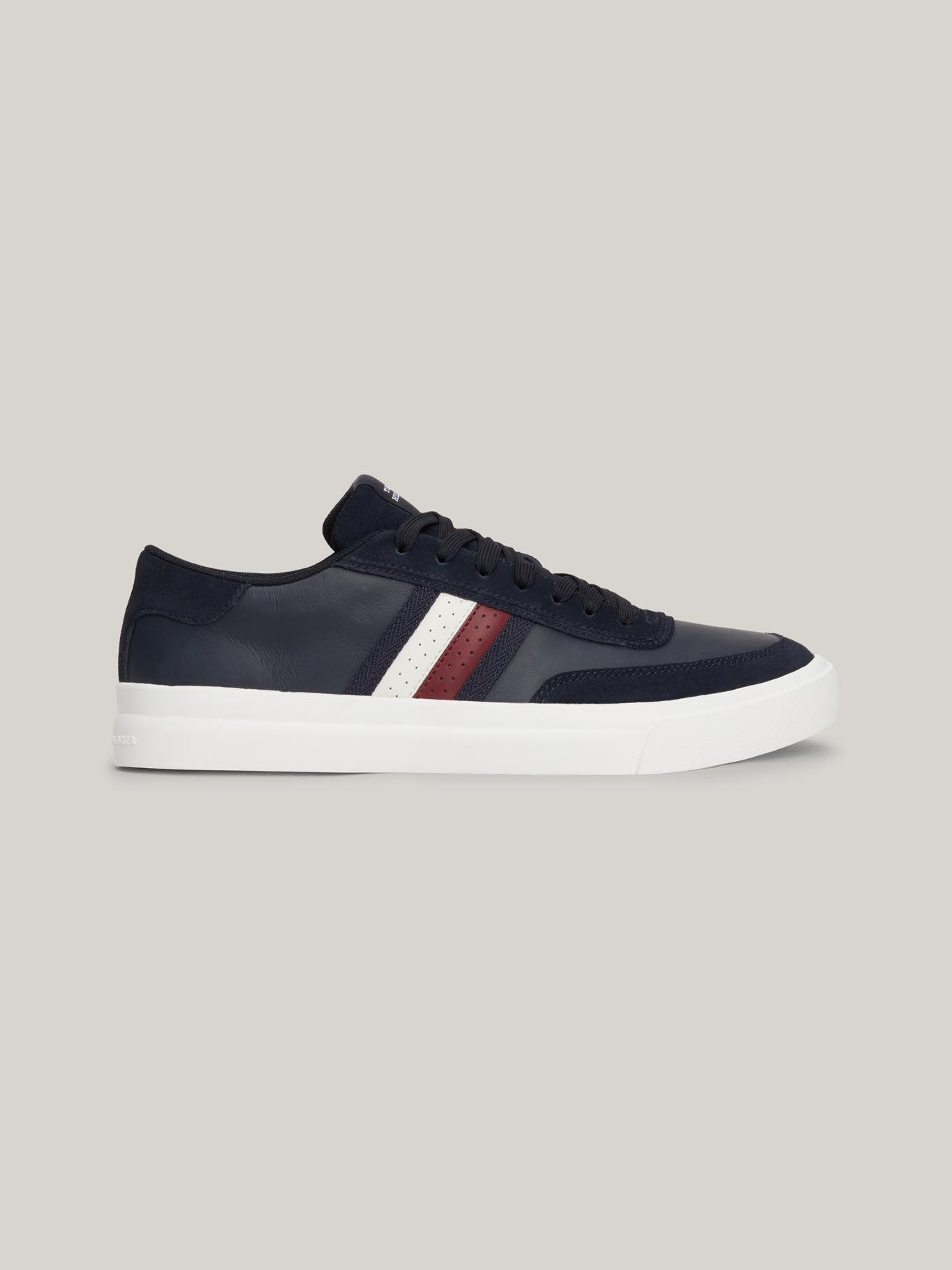 Zapatilla De Cuero Global Stripe Azul Tommy Hilfiger-5