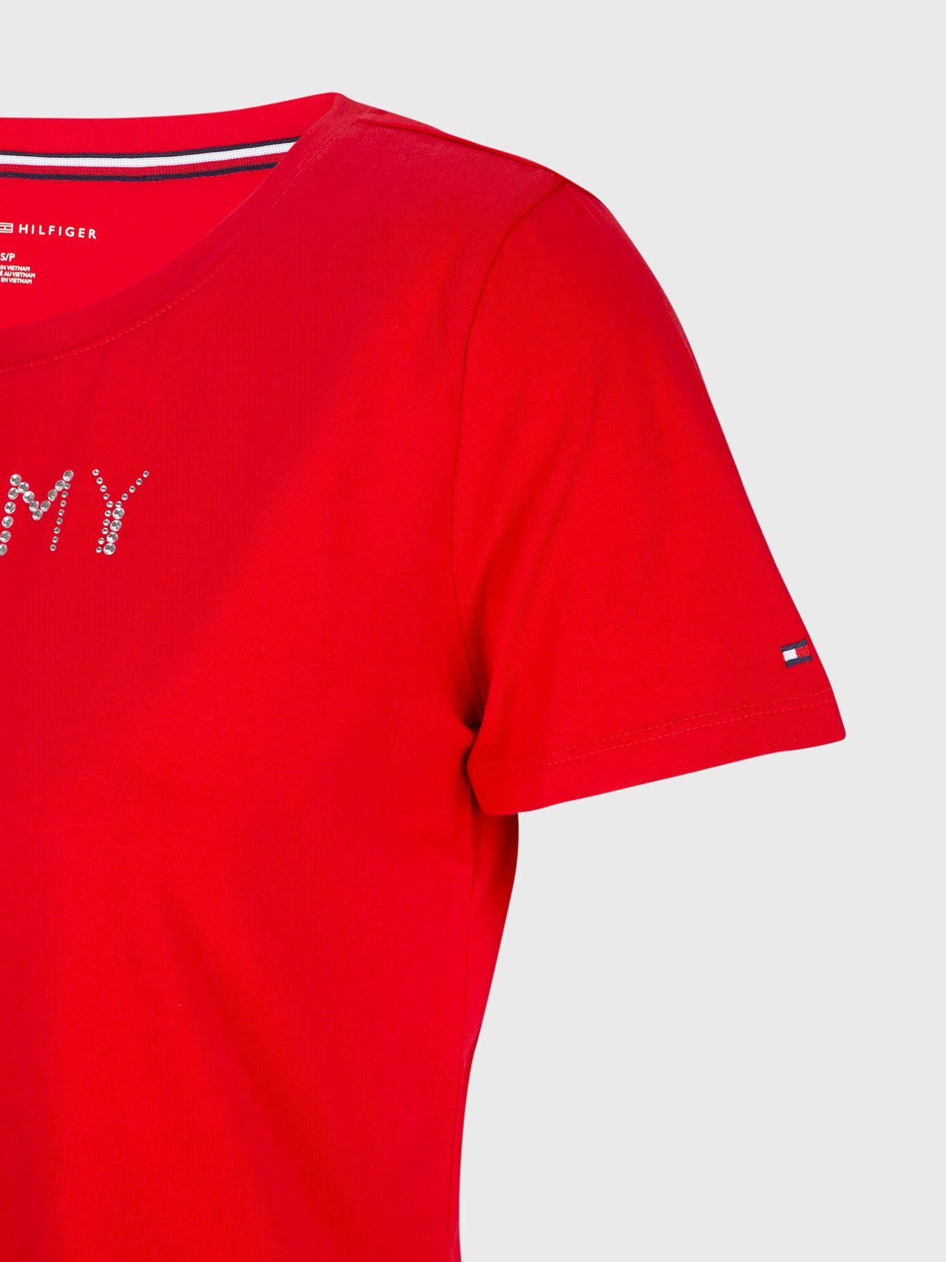 Polera Logo Metalico Rojo Tommy Hilfiger-3