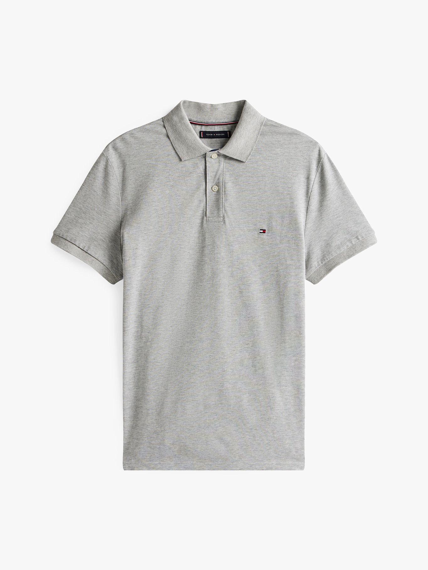 Polo Cuello A traste  Logo Gris P01 Tommy Hilfiger-4