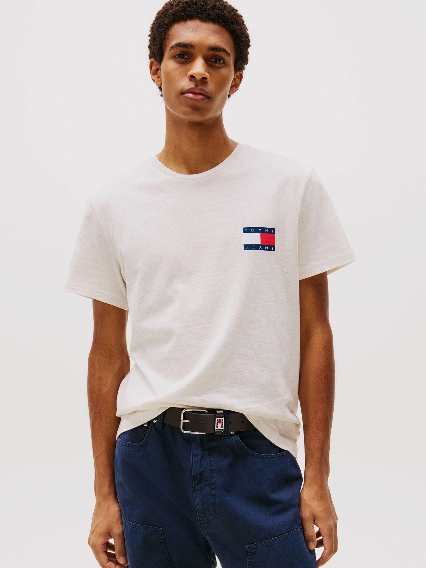 Polera Essential Flag Logo Blanco Tommy Jeans-0
