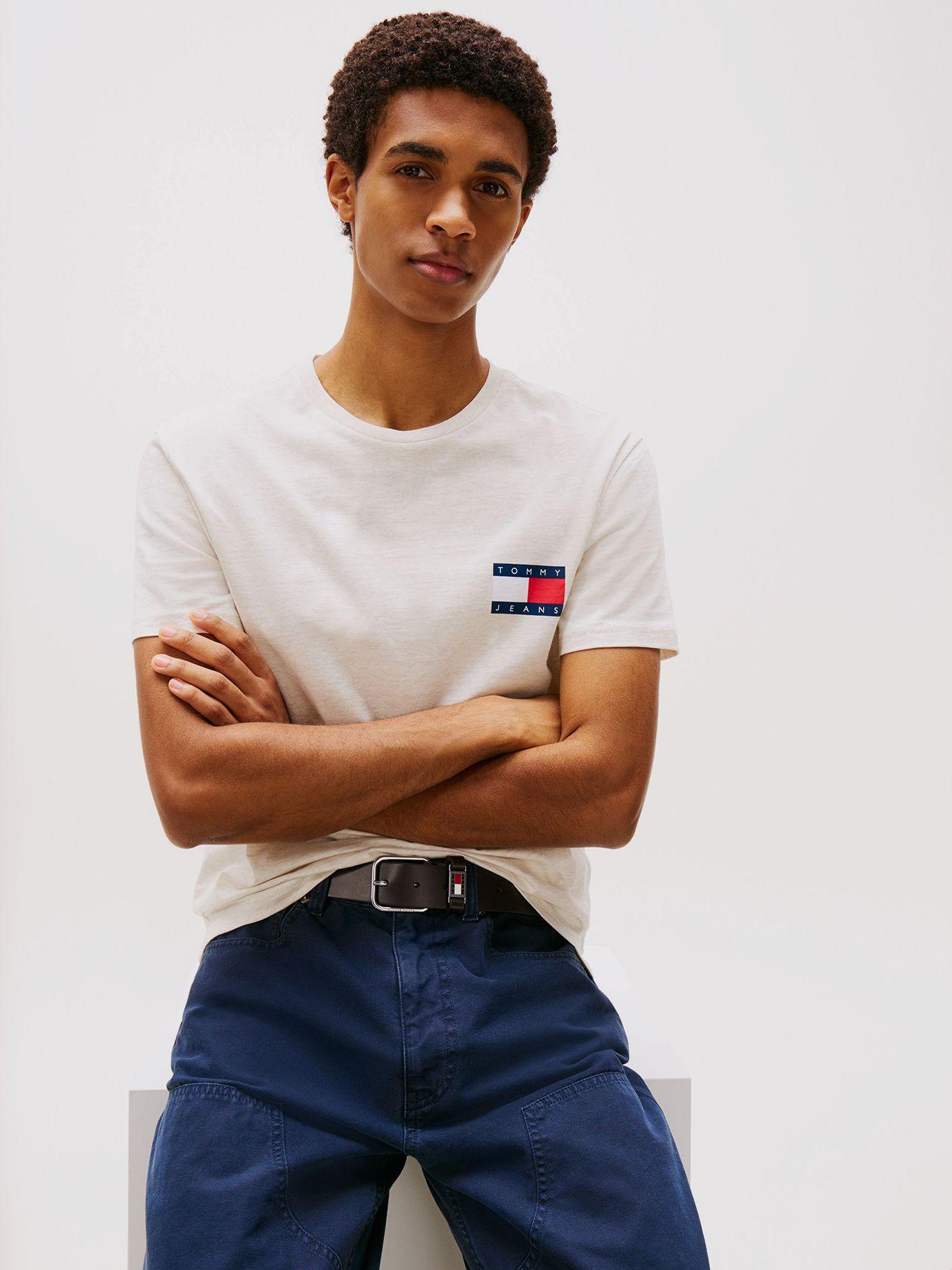 Polera Essential Flag Logo Blanco Tommy Jeans-3