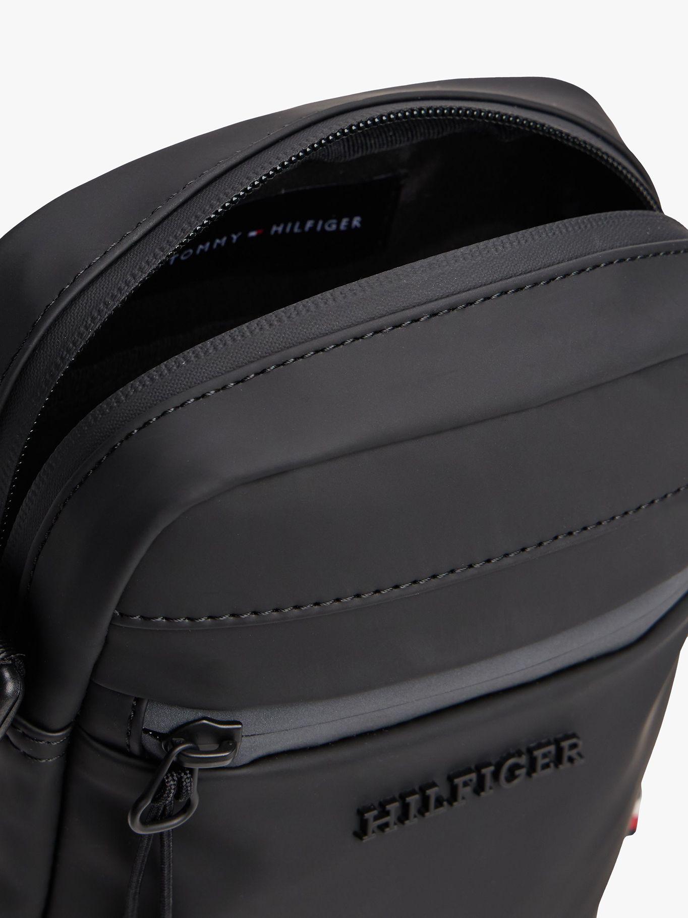 Bolso Reporter De Logo Texturizado Negro Tommy Hilfiger-3