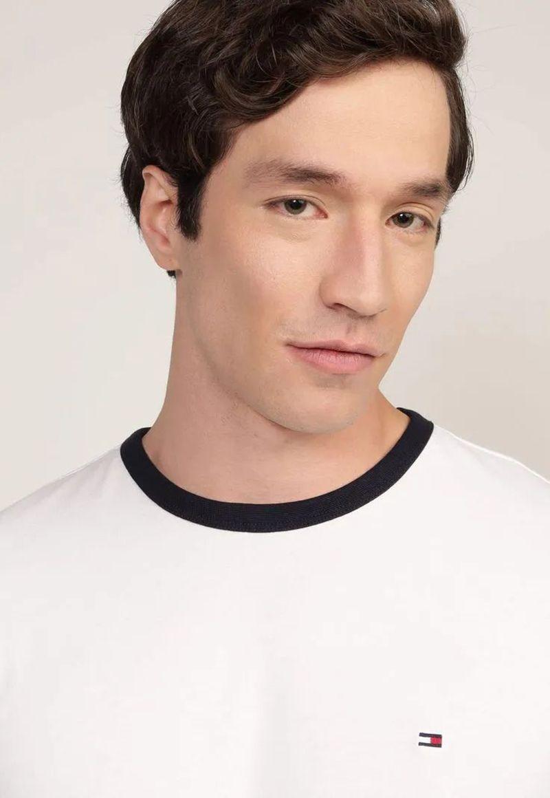 Polera De Algodón Logo Colour Blanco Tommy Hilfiger-3