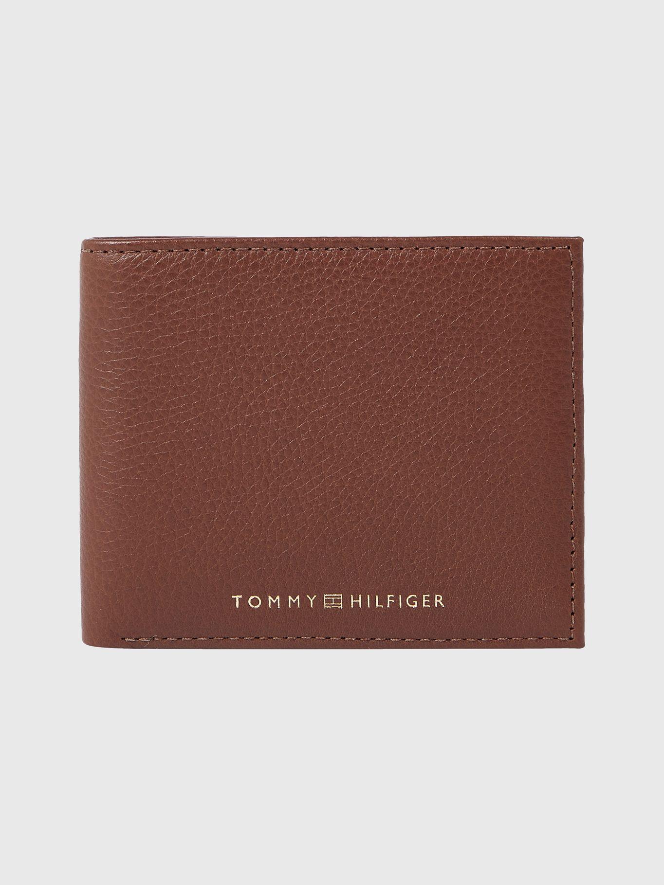 Billetera Premium De Cuero Café Tommy Hilfiger-0