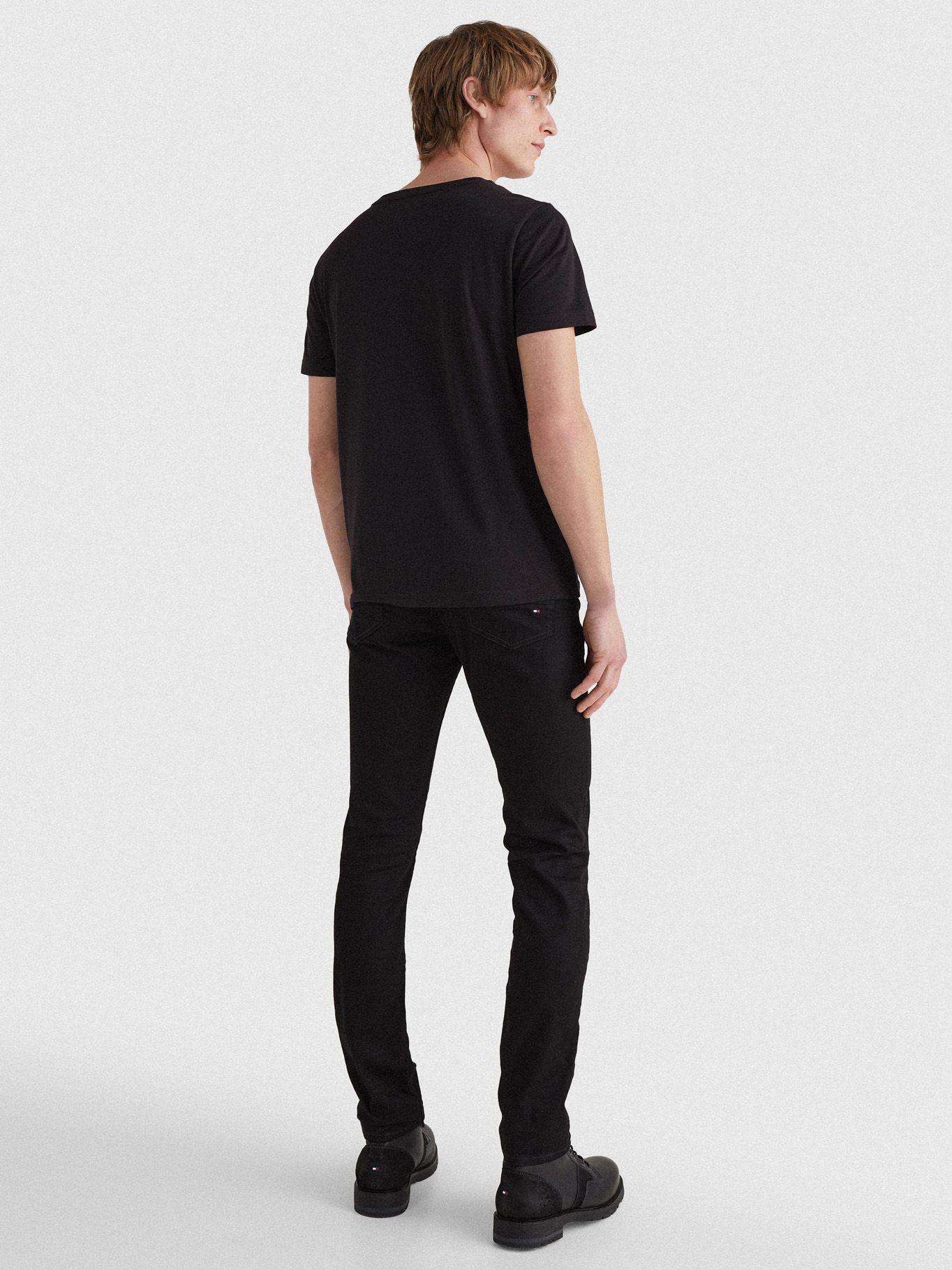 Polera Cotton Logo Negro Tommy Hilfiger A2-1