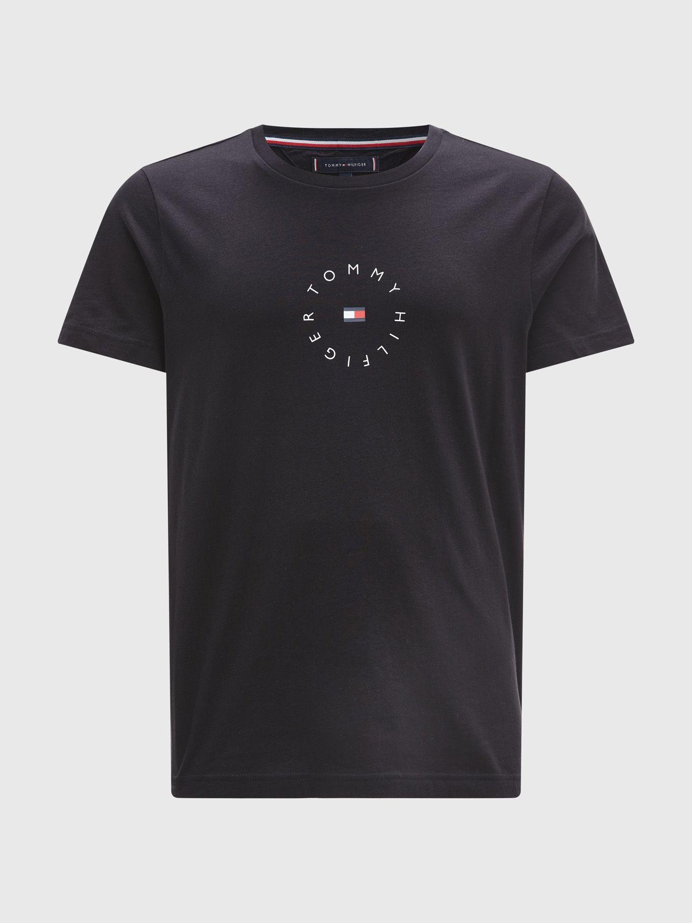Polera Cotton Logo Negro Tommy Hilfiger A2-4