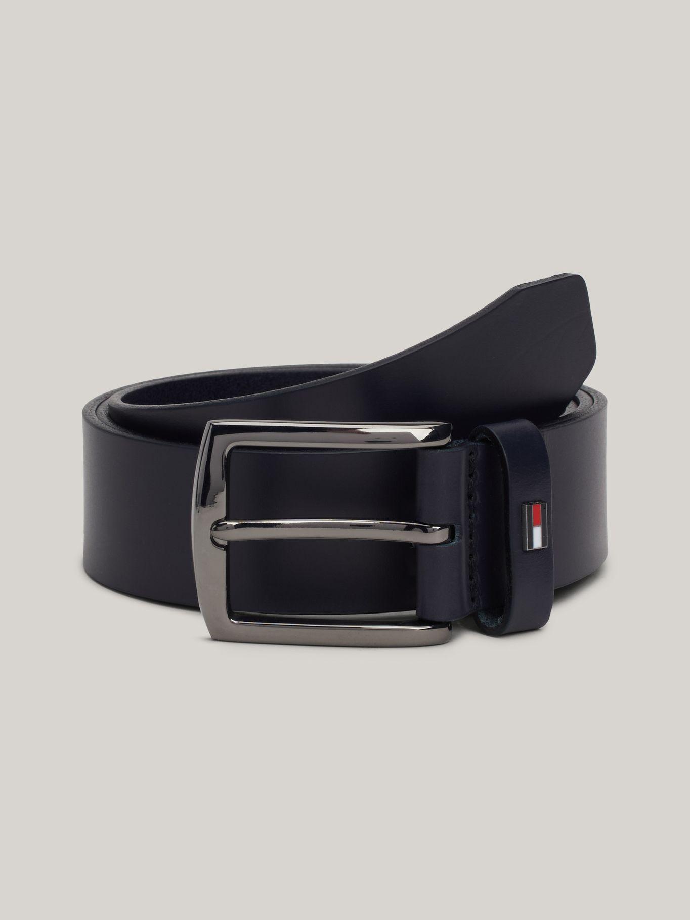 Cinturón Denton De Cuero Esmaltado Negro Tommy Hilfiger-0