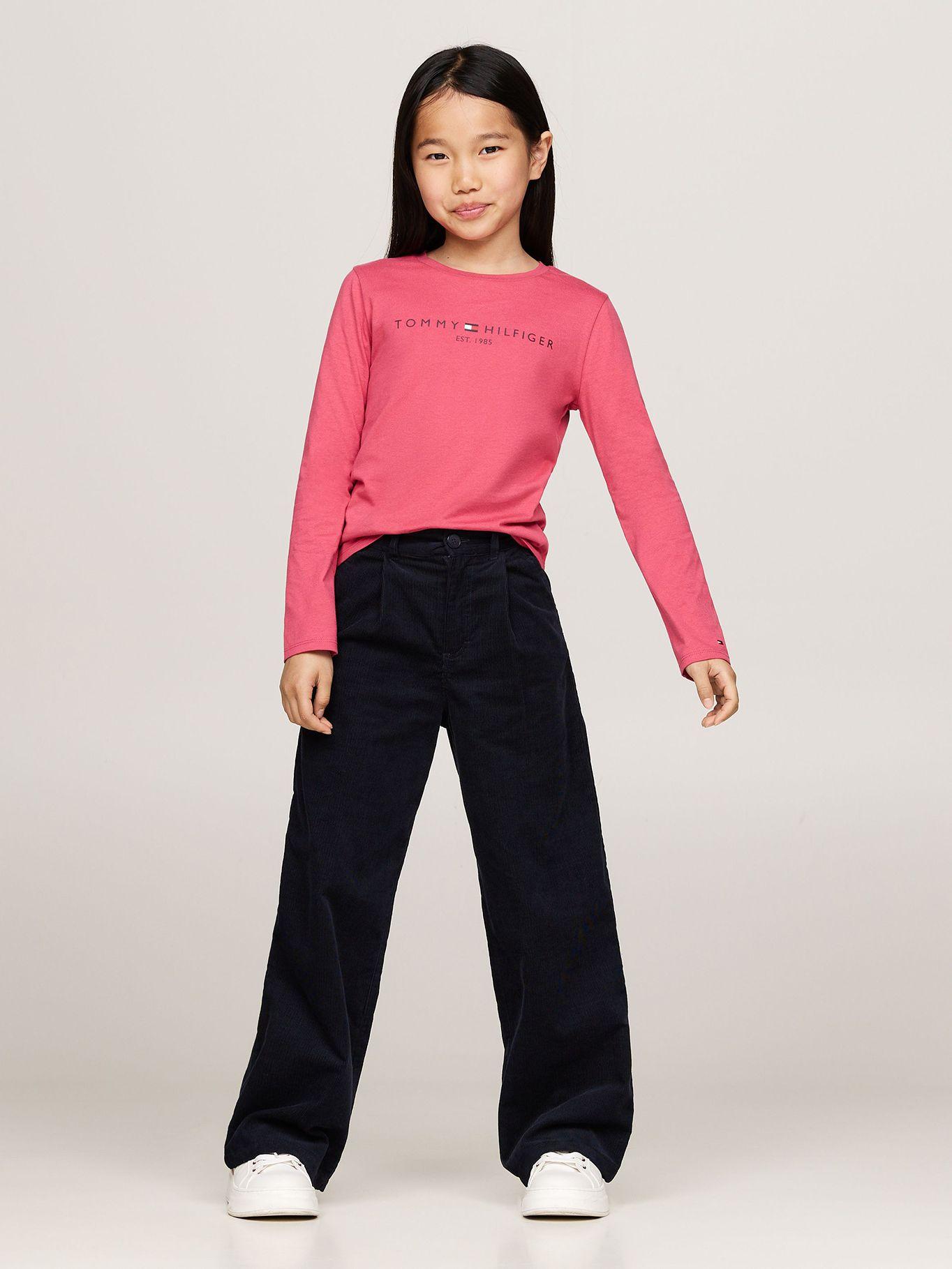 Polera De Niña Essential Cotton Rosado Tommy Hilfiger-1