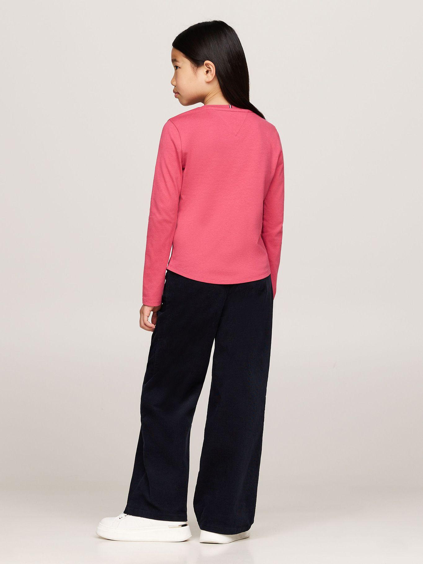 Polera De Niña Essential Cotton Rosado Tommy Hilfiger-2