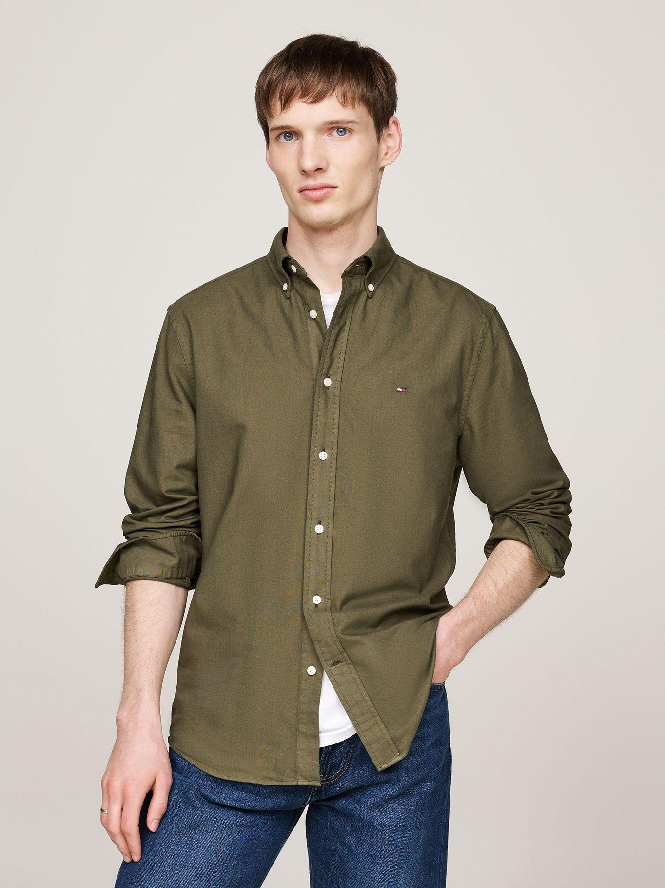 Camisa Oxford Regular Fit Verde Tommy Hilfiger-0