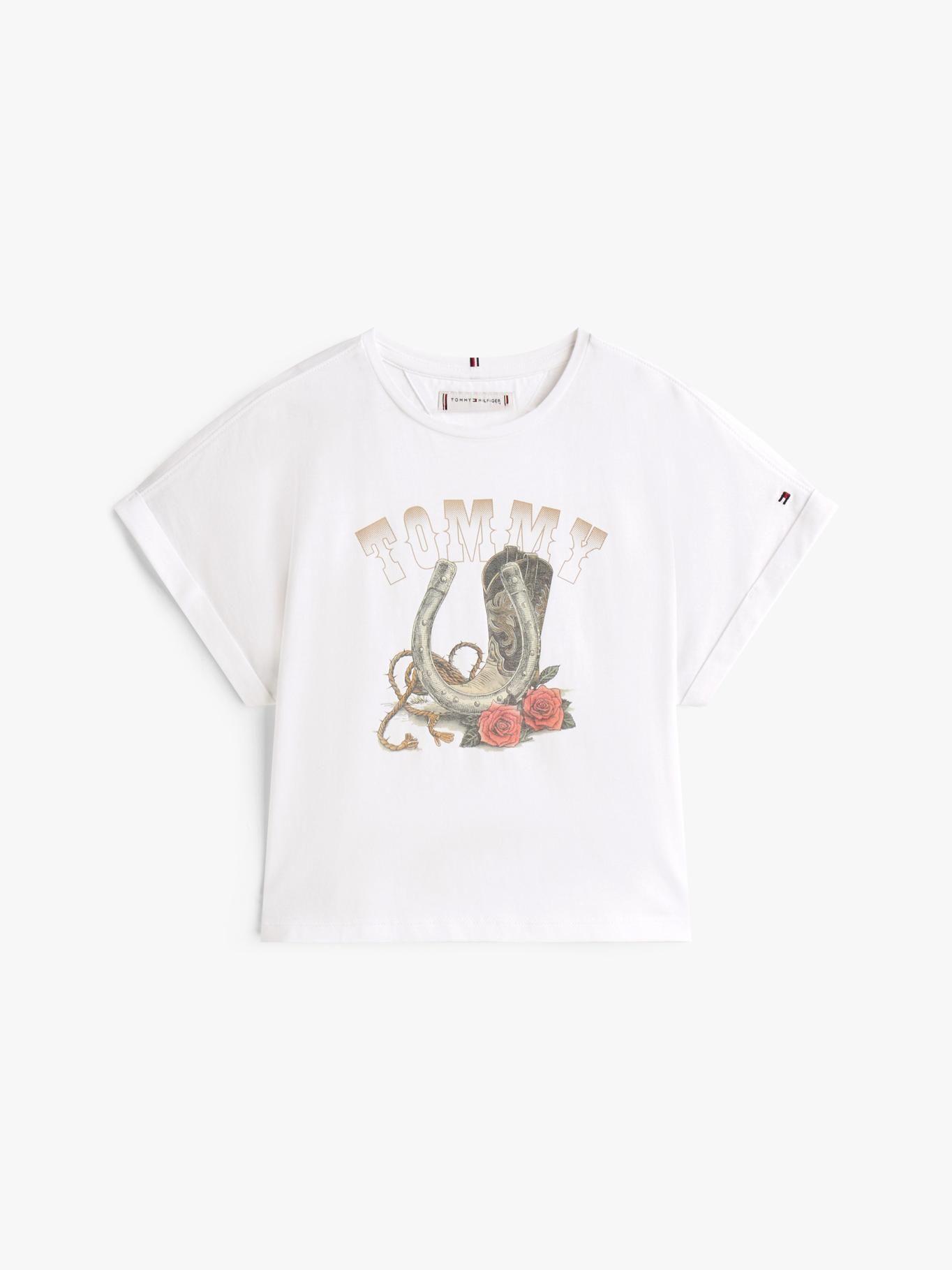 Polera C Logo Gráfico Blanco Tommy Hilfiger-4