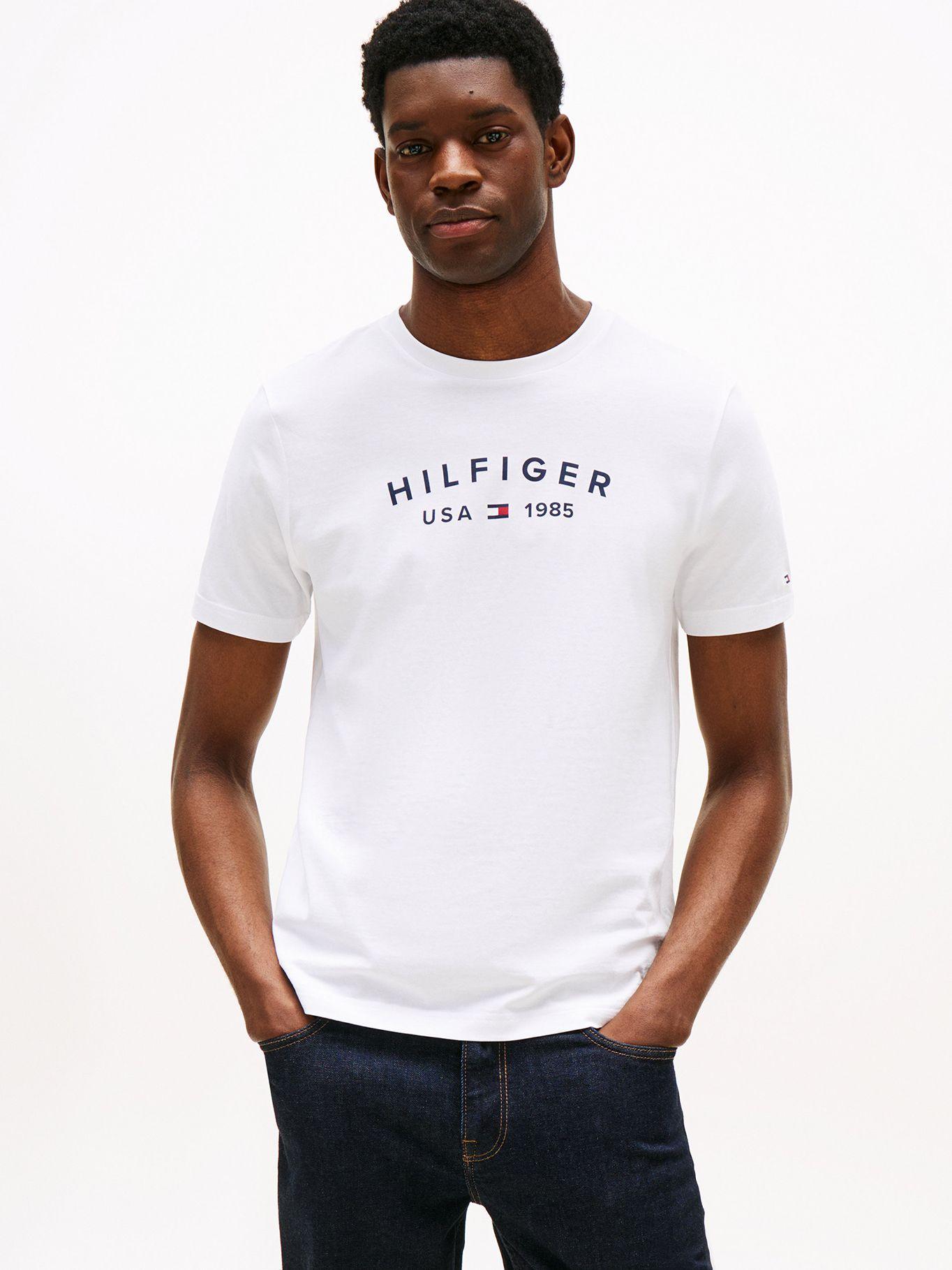 Polera Con Logo Estampado Blanco YBR Tommy Hilfiger-0