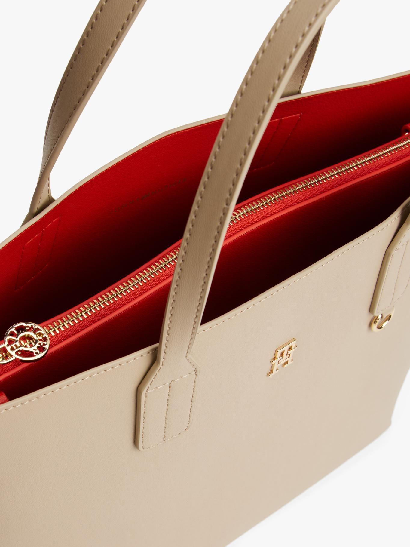 Cartera Satchel Icon Beige Tommy Hilfiger-3