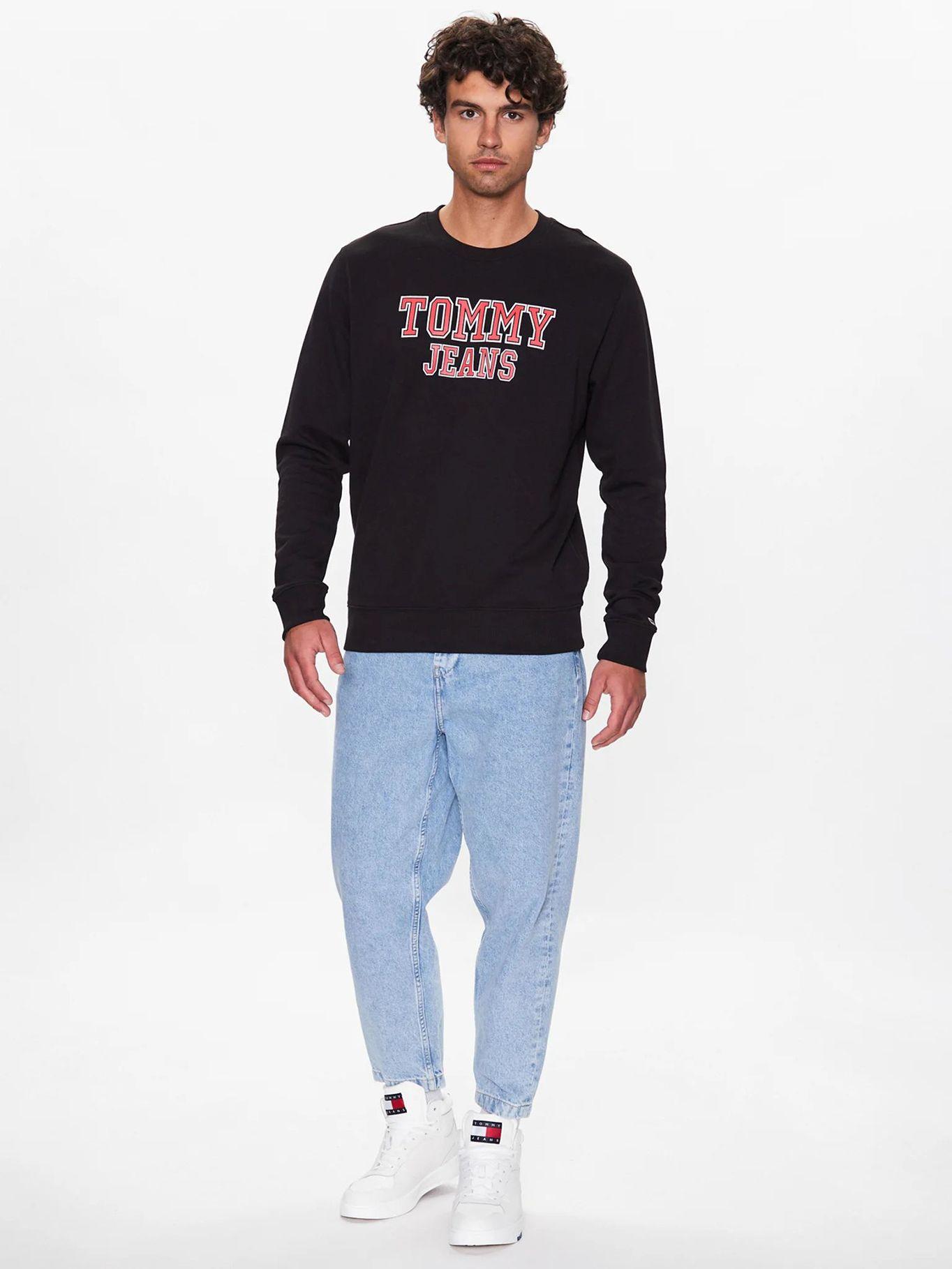 Polerón Regular Entry Graphic Negro Tommy Jeans-1