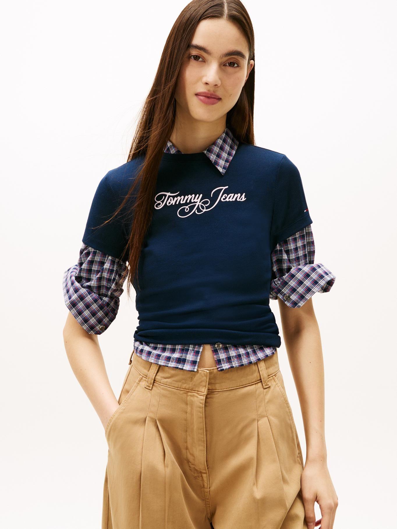 Polera Essential Slim Fit Tommy Jeans Azul-0