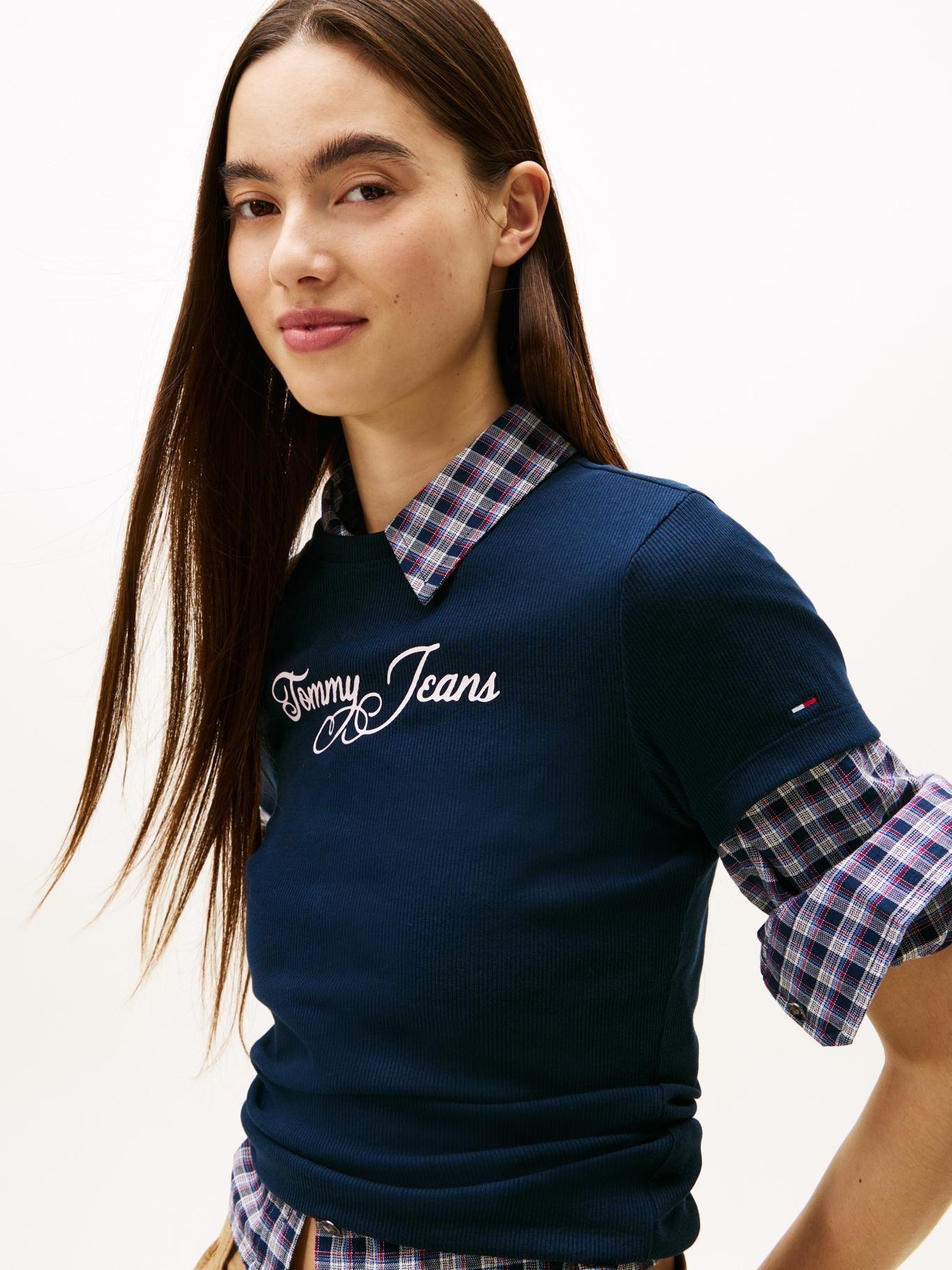Polera Essential Slim Fit Tommy Jeans Azul-3