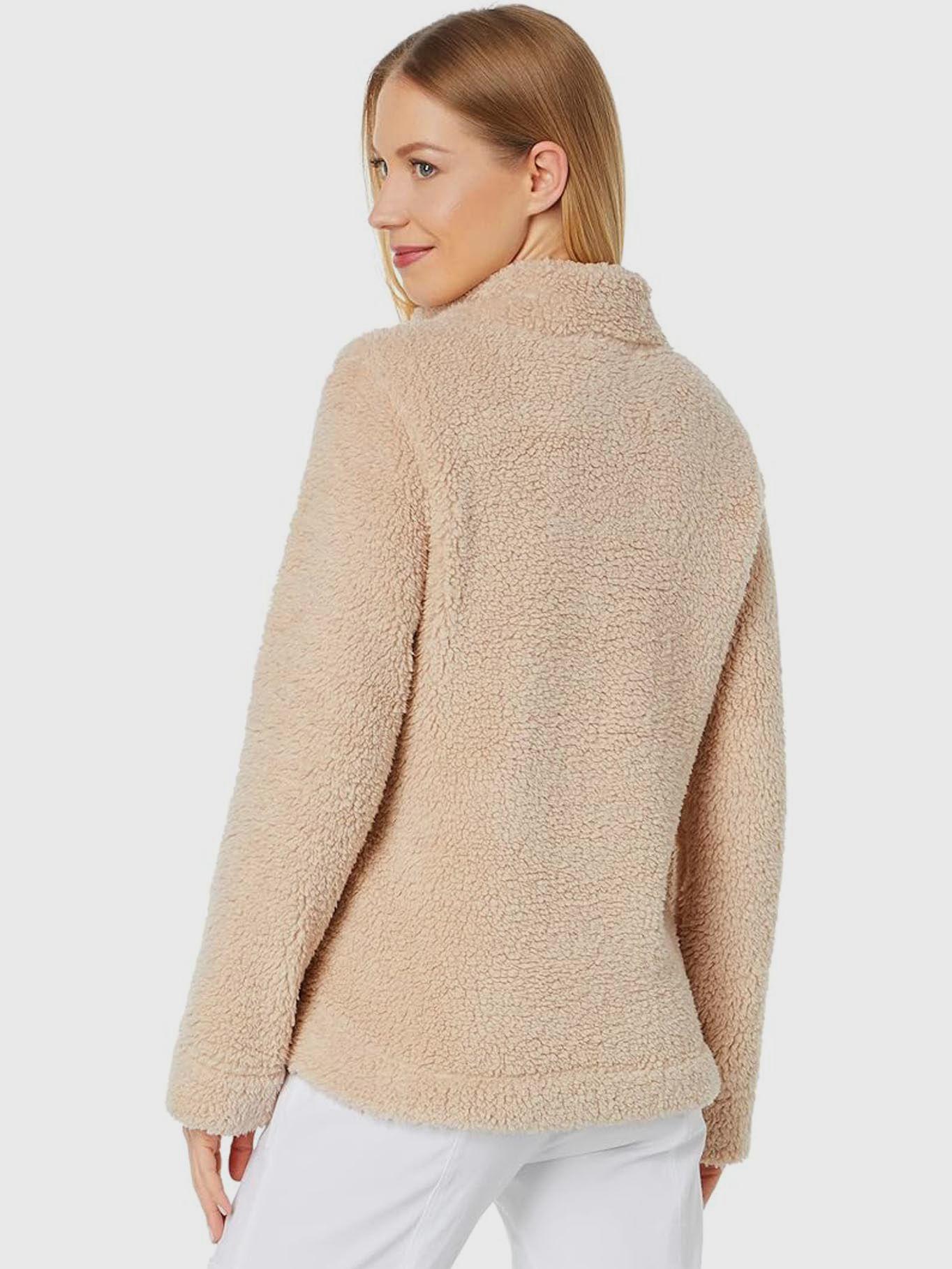 POLERÓN SHERPA MEDIO CIERRE BEIGE TOMMY HILFIGER-1