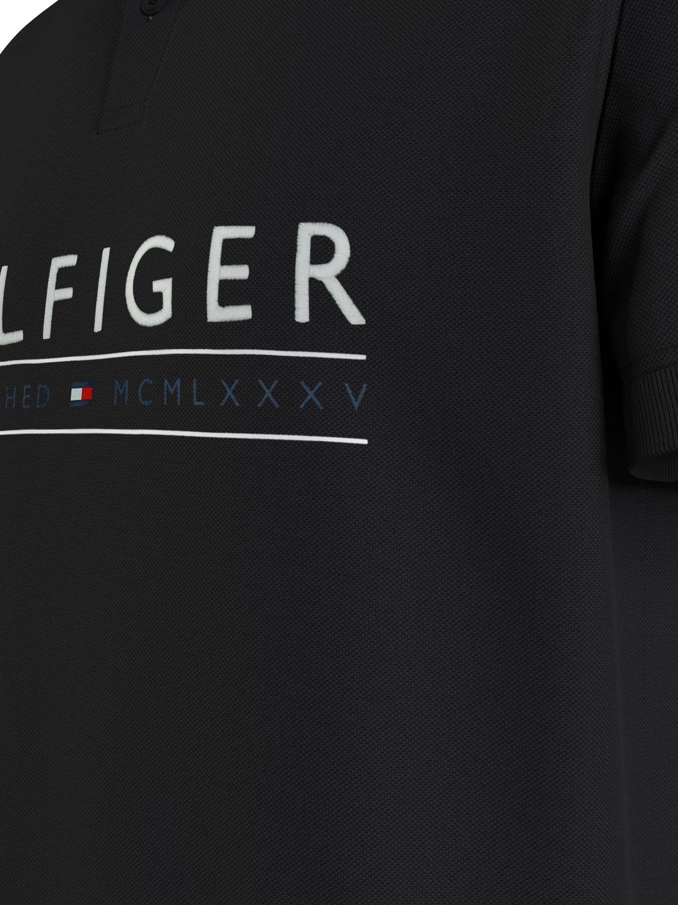 Polo Corporate Logo Regular Fit Negro Tommy Hilfiger-4