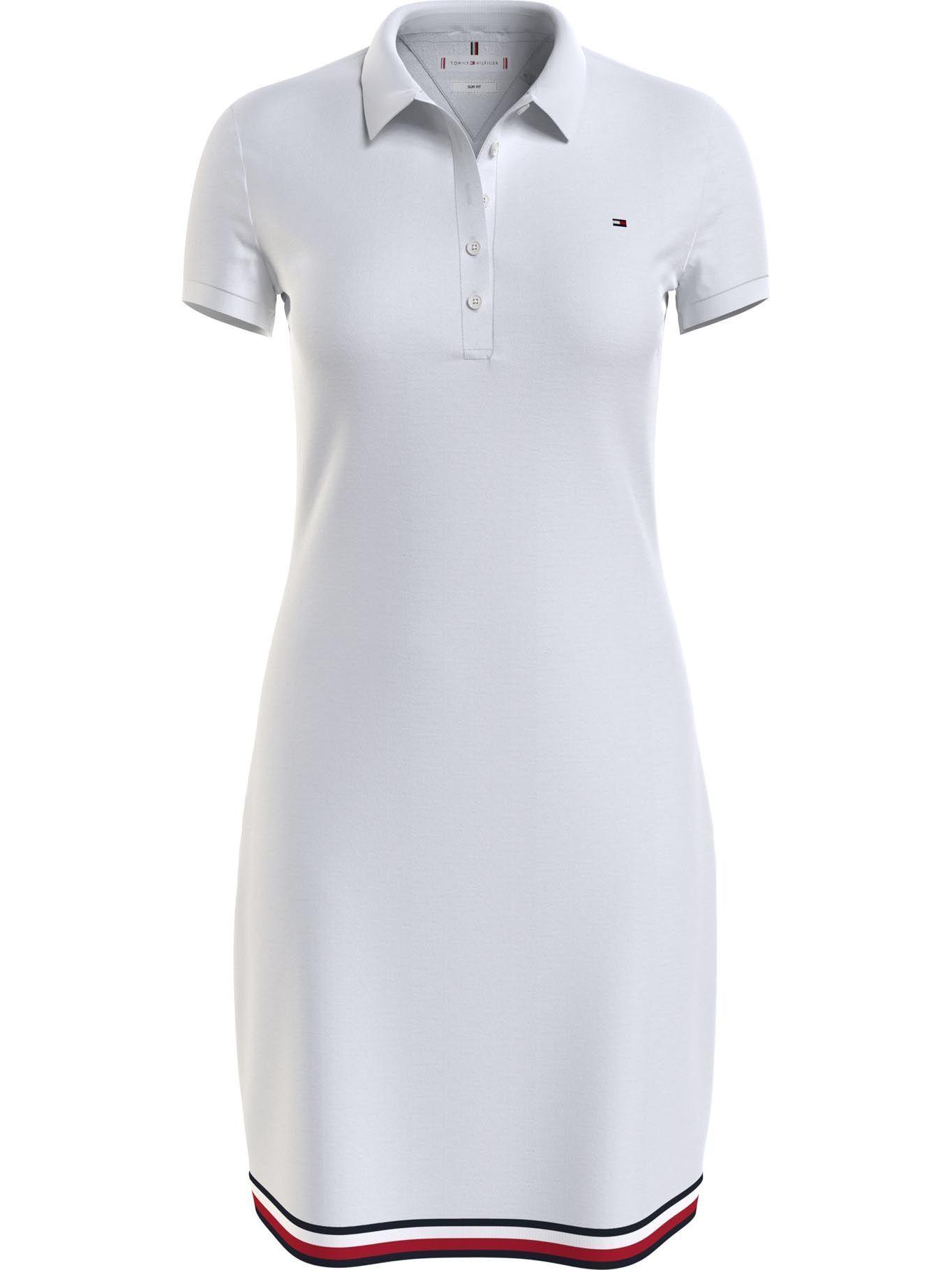 Vestido Polo Con Logo Bordado Blanco Tommy Hilfiger-0