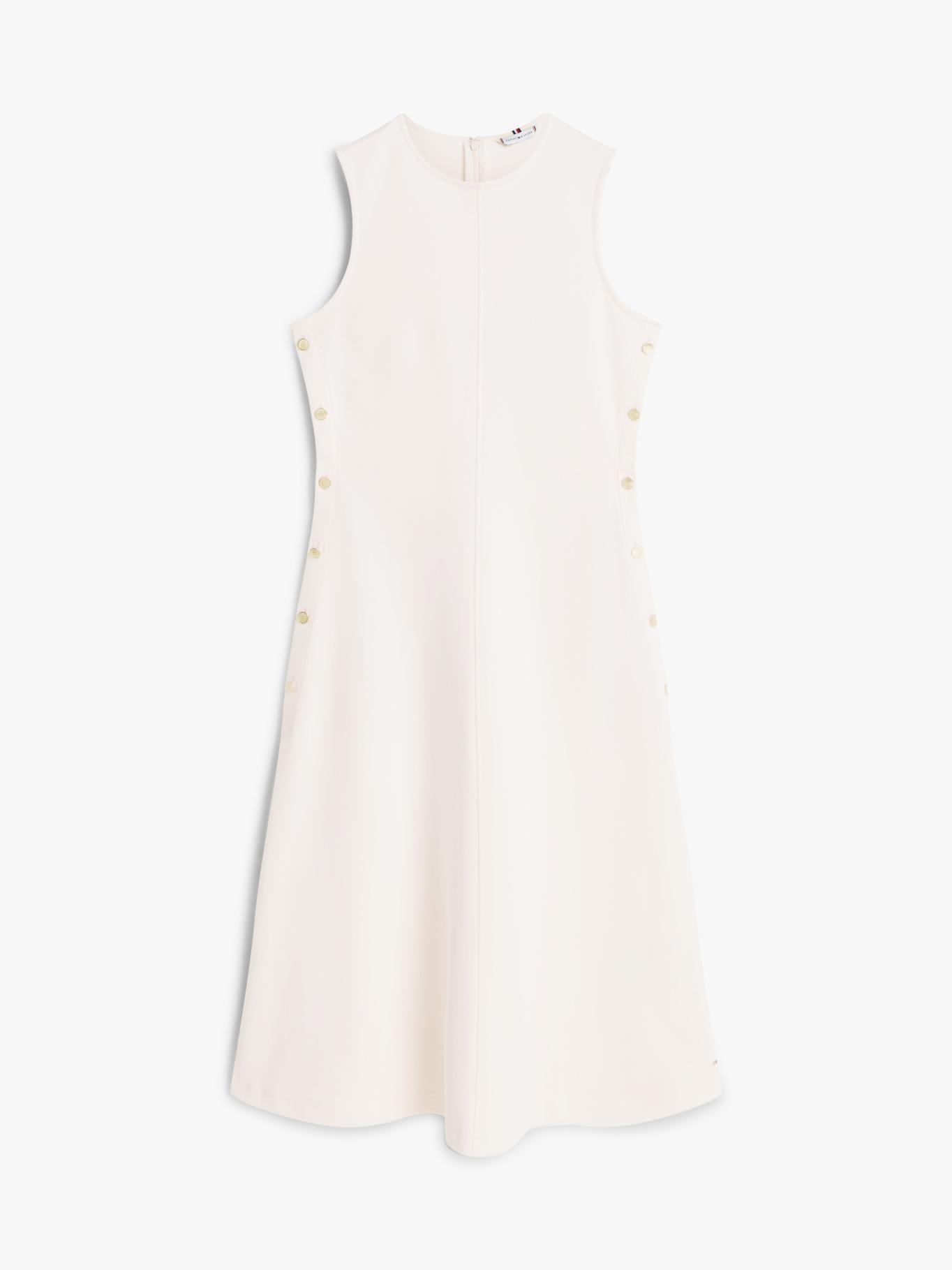 Vestido Midi Con Botones Dorados-4