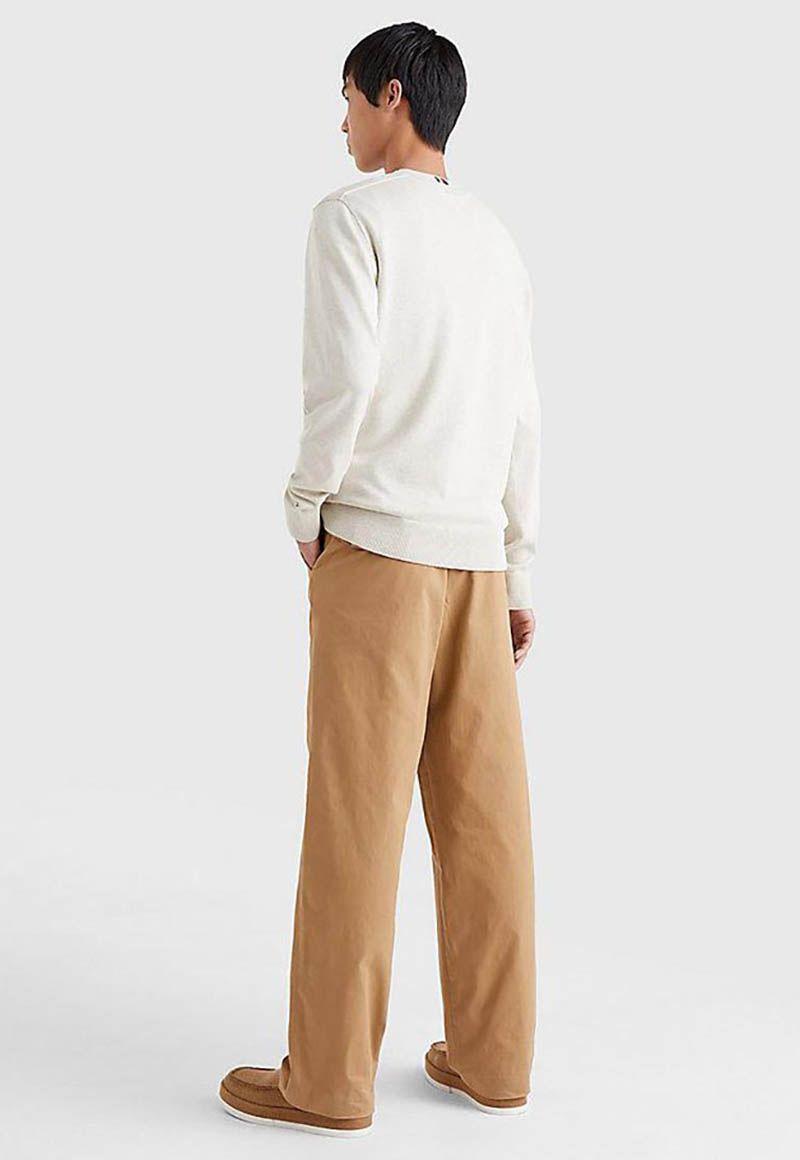 Sweater C-Neck Big Logo Crema Tommy Hilfiger-2