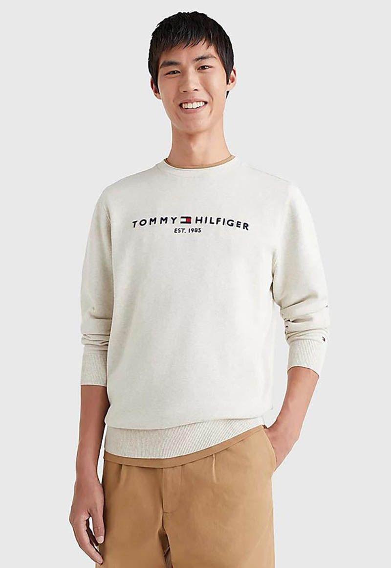 Sweater C-Neck Big Logo Crema Tommy Hilfiger-0