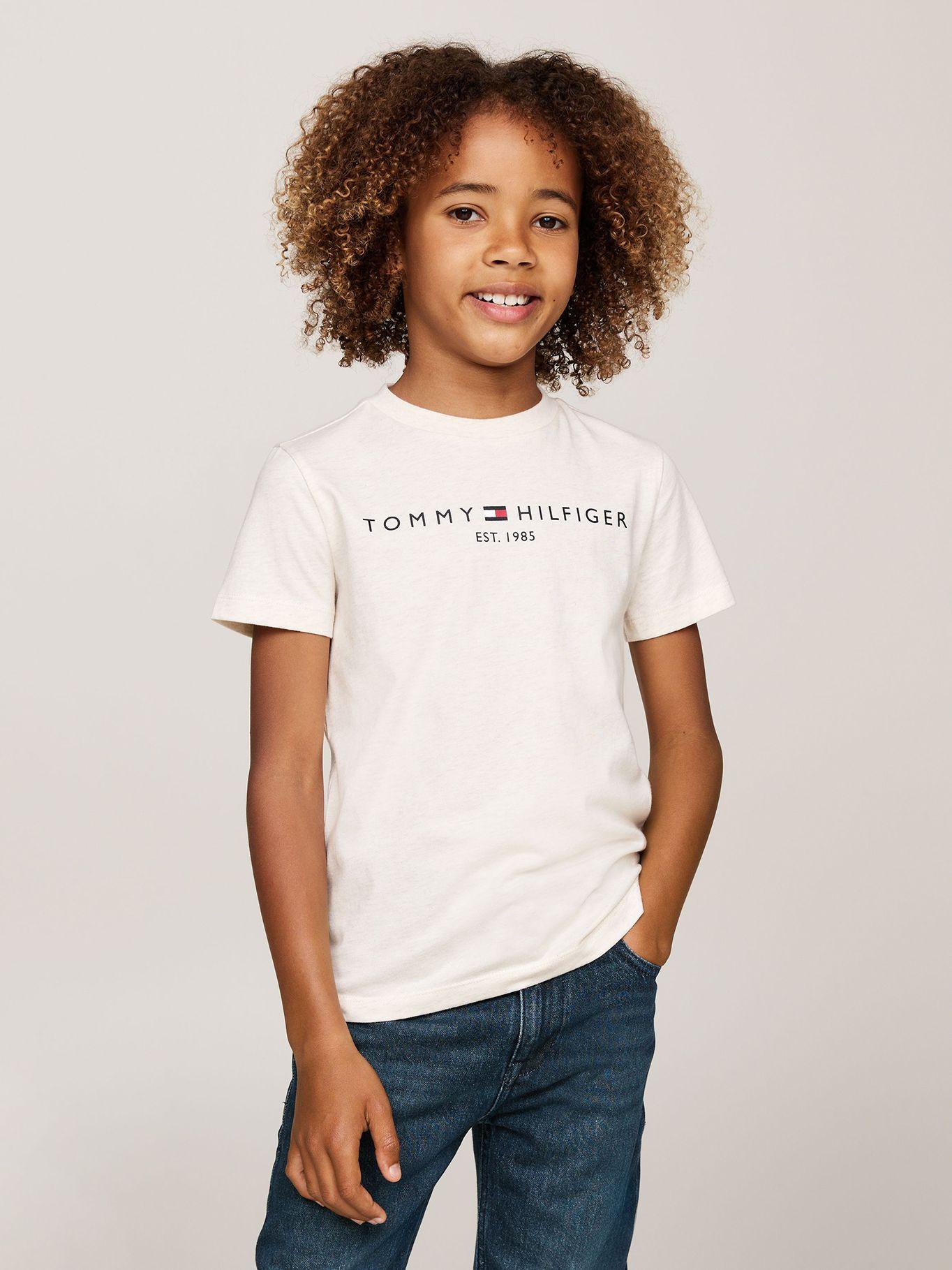 Polera De Niño Essential Con Logo Blanco Tommy Hilfiger-0