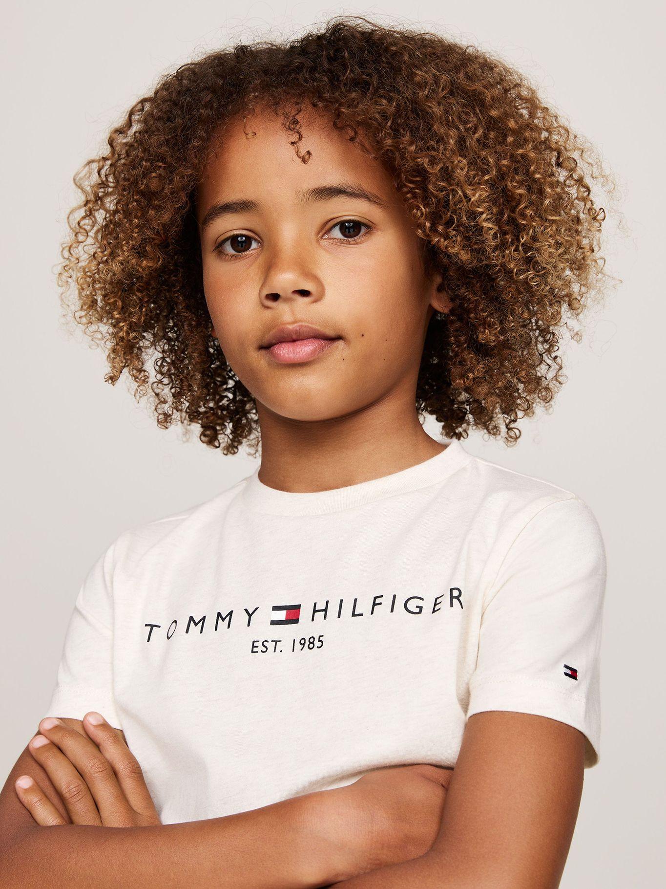 Polera De Niño Essential Con Logo Blanco Tommy Hilfiger-3
