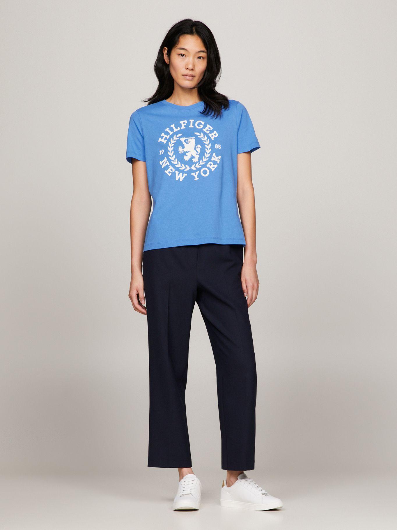 POLERA REGULAR FIT LOGO CREST CELESTE TOMMY HILFIGER-1