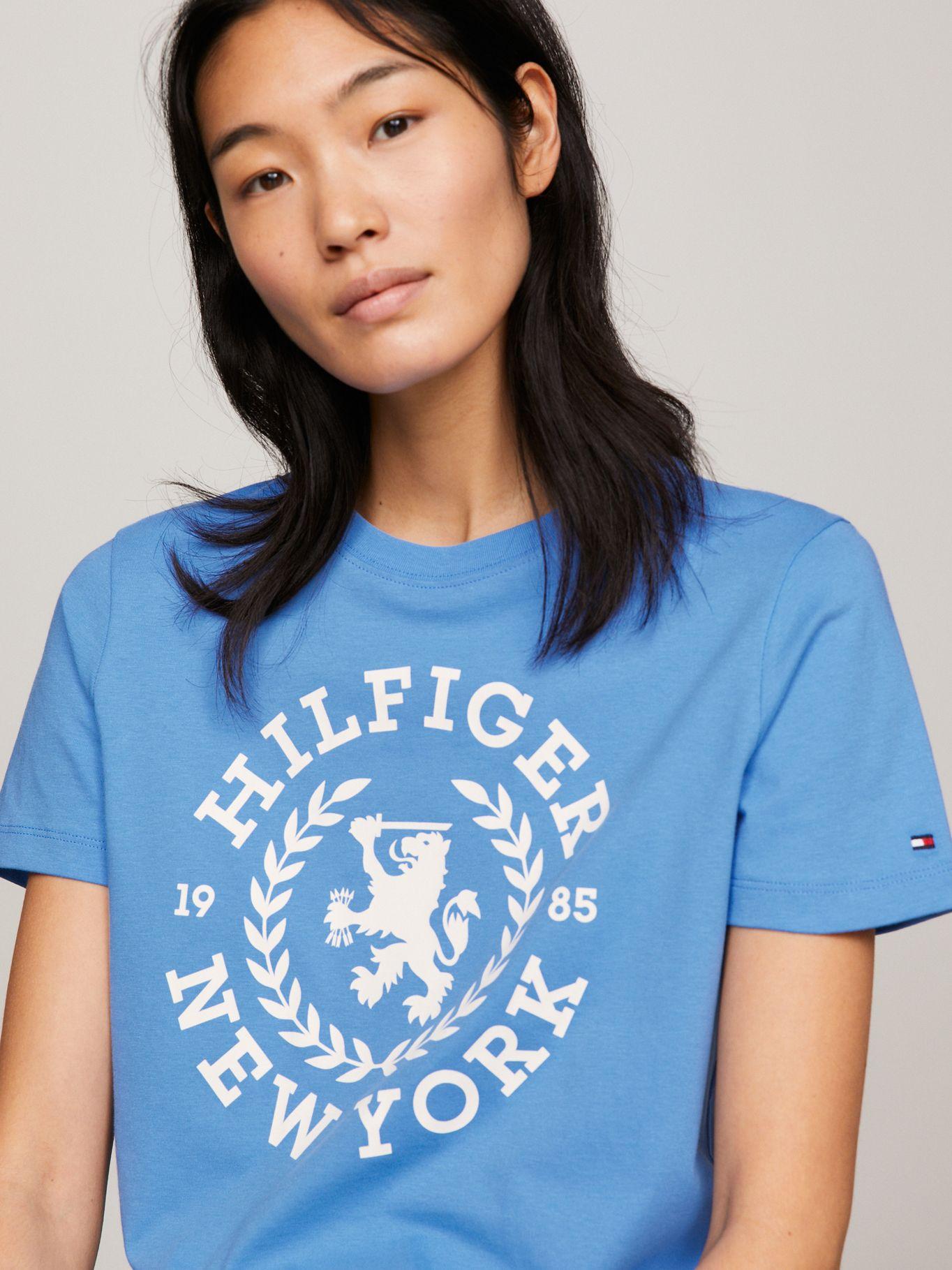 POLERA REGULAR FIT LOGO CREST CELESTE TOMMY HILFIGER-3