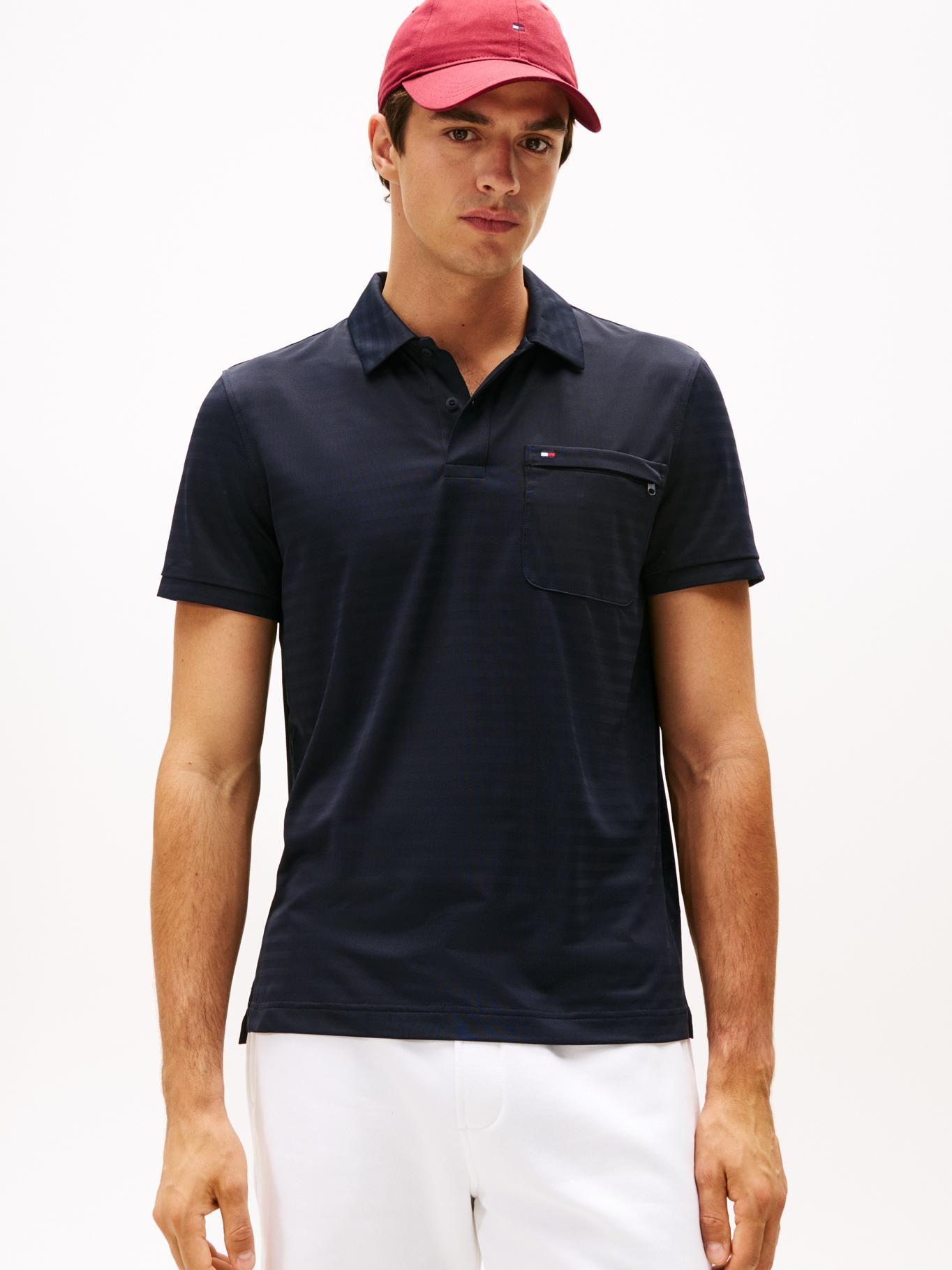Polo Performance Jacquard Azul Tommy Hilfiger-0