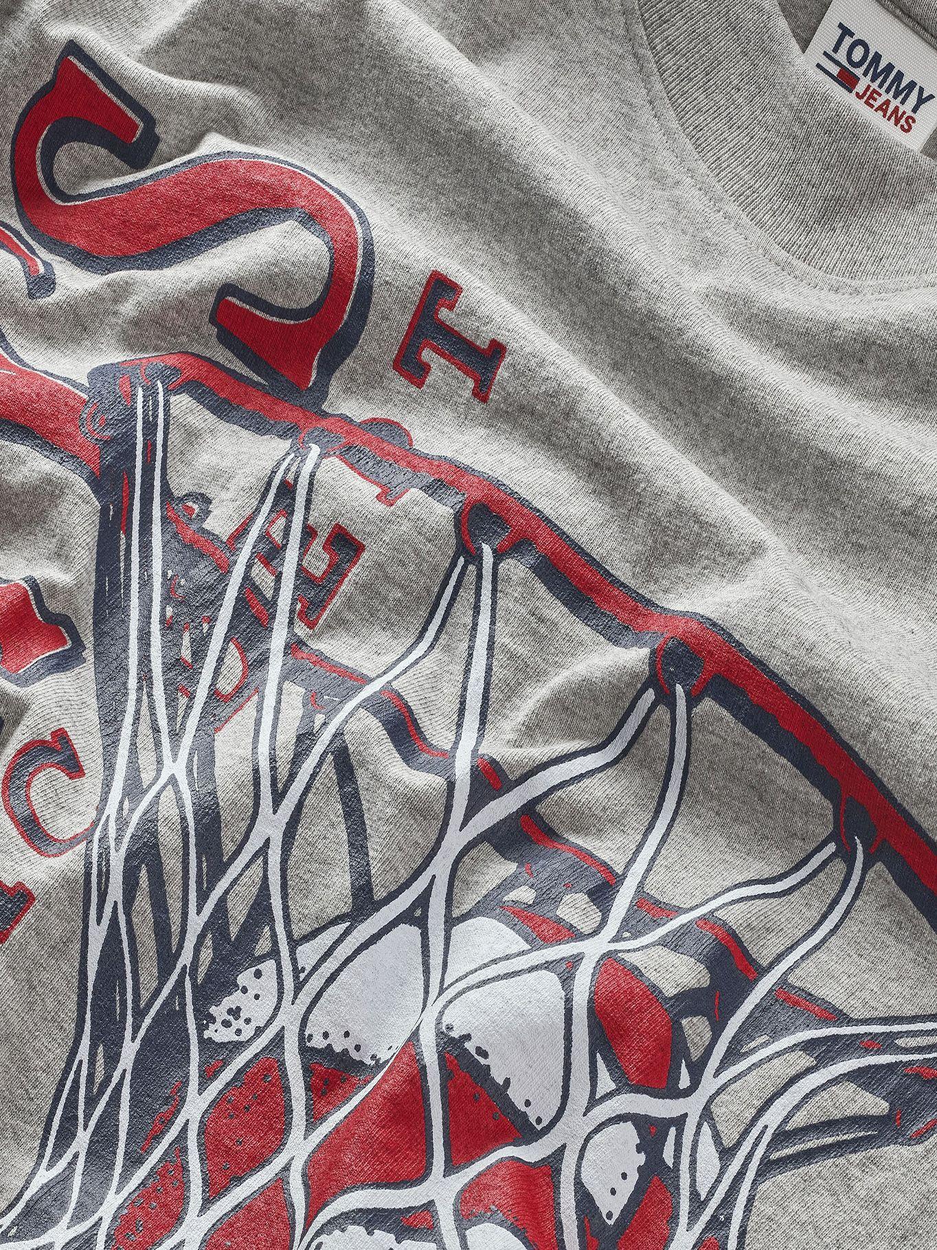 Polera Oversize Baloncesto Print Gris Tommy Jeans-2