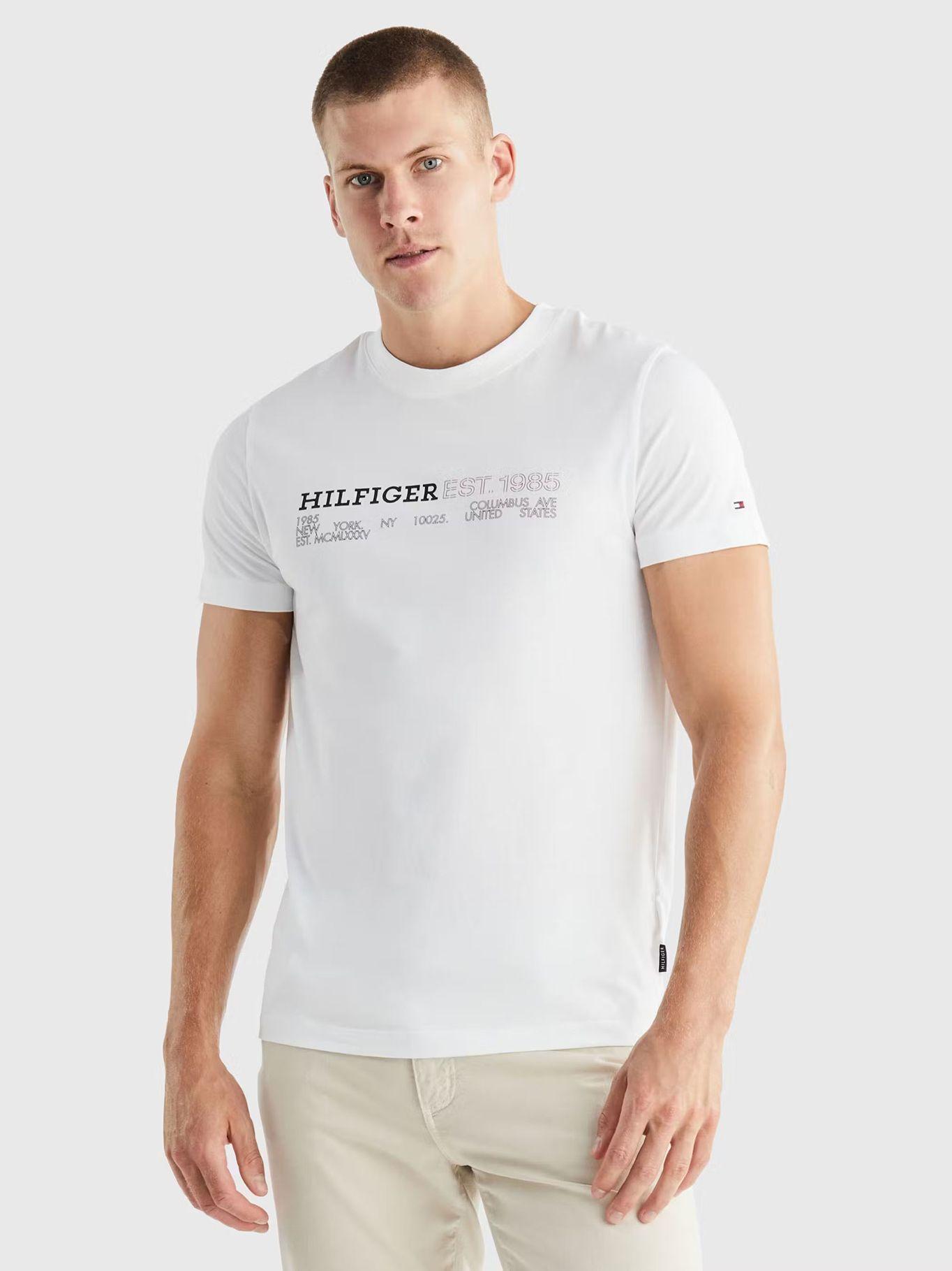 Polera Chest Logo Monotype Blanco Tommy Hilfiger-0