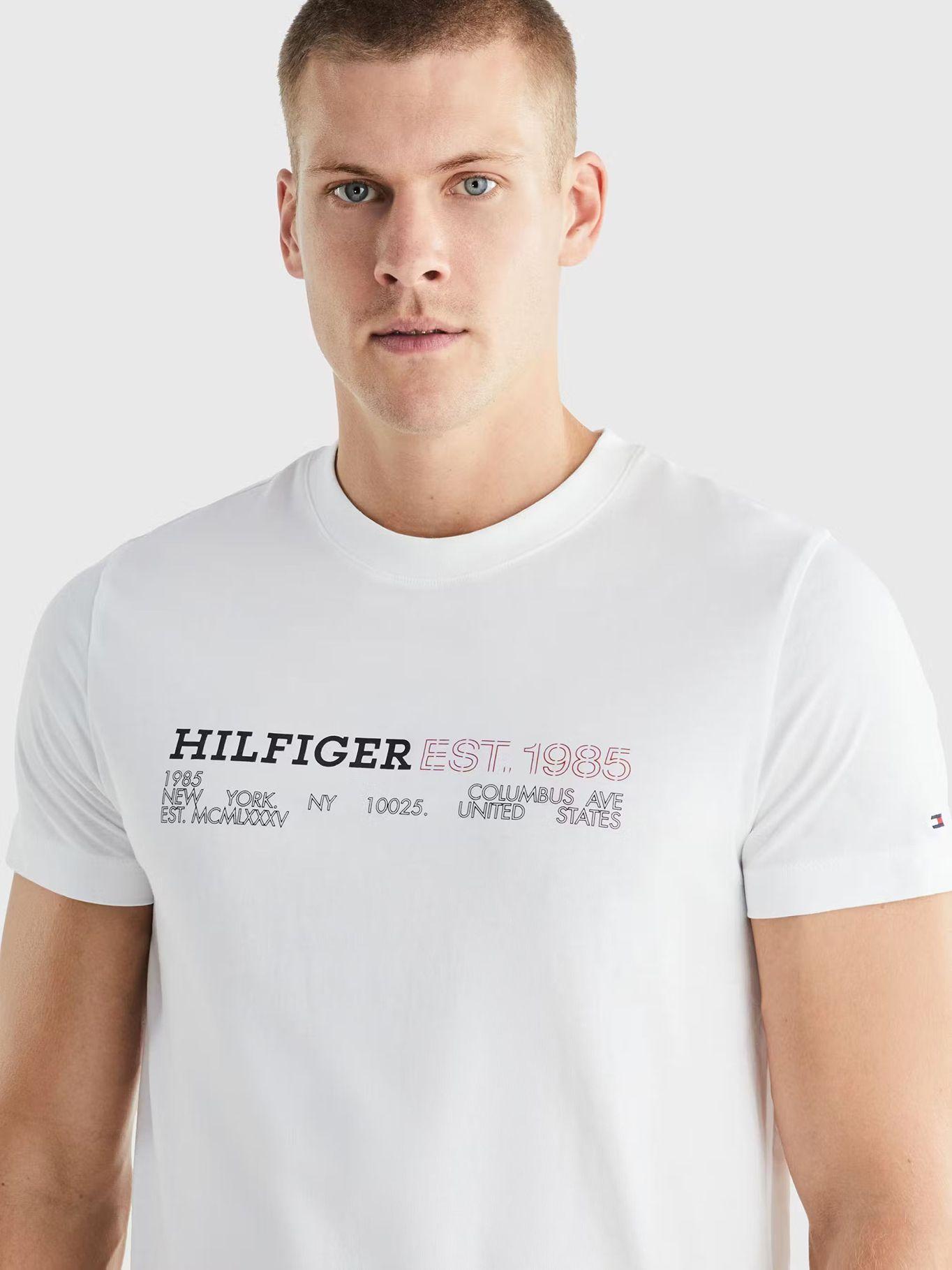 Polera Chest Logo Monotype Blanco Tommy Hilfiger-3
