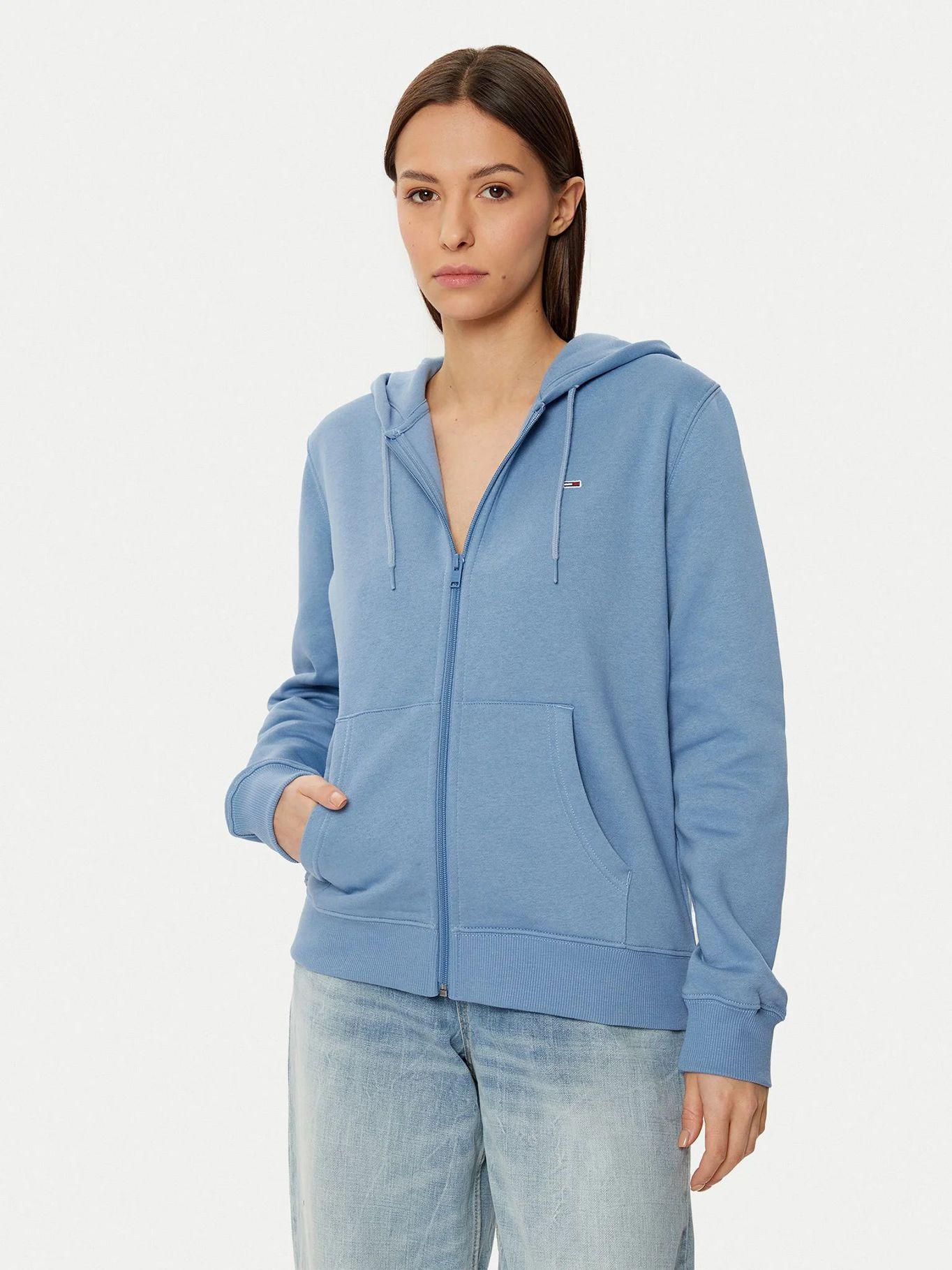 Polerón Hoodie Regular Fit Con Logo Celeste Tommy Jeans-0